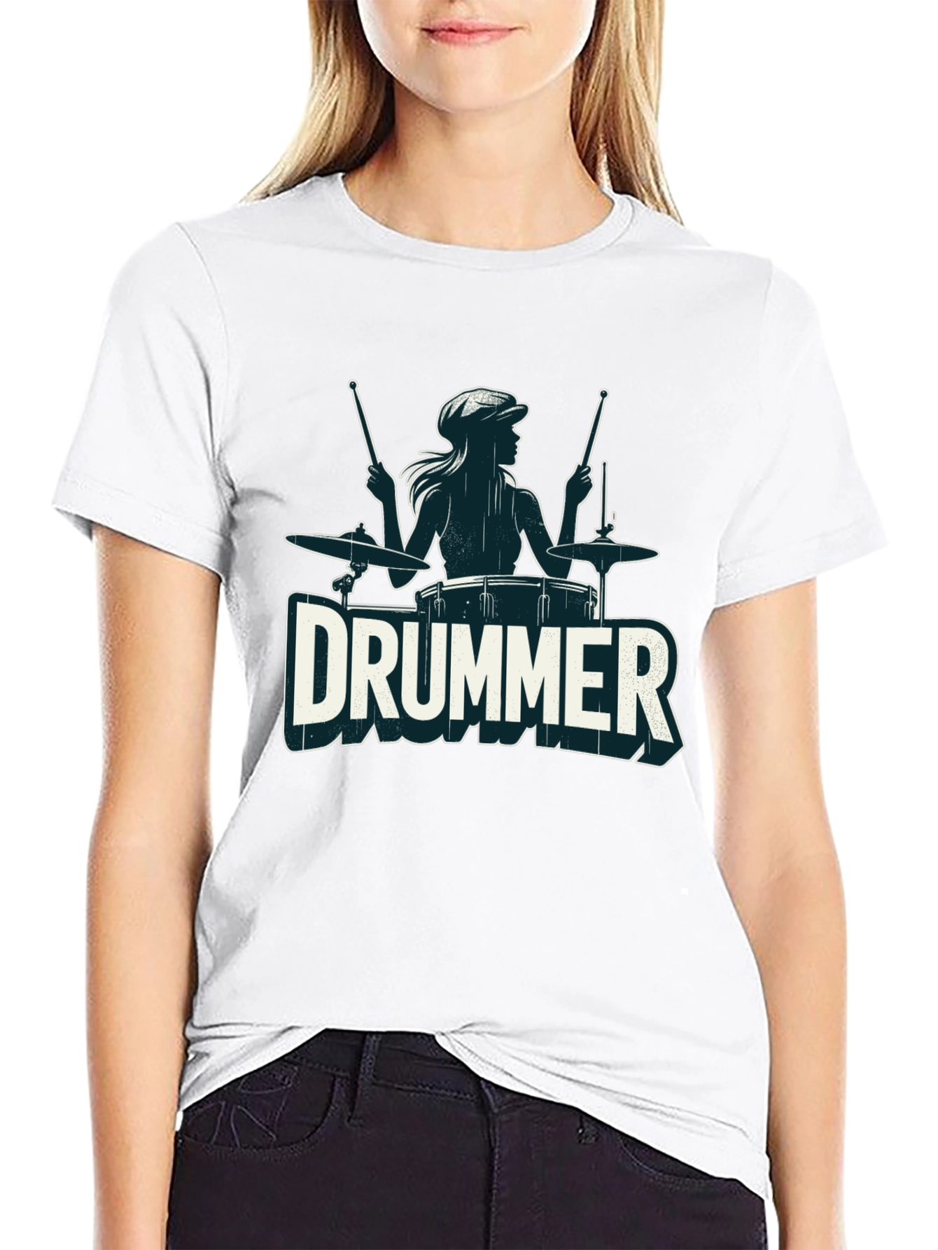 Drummer Girl T-Shirt - Music Lover Tee