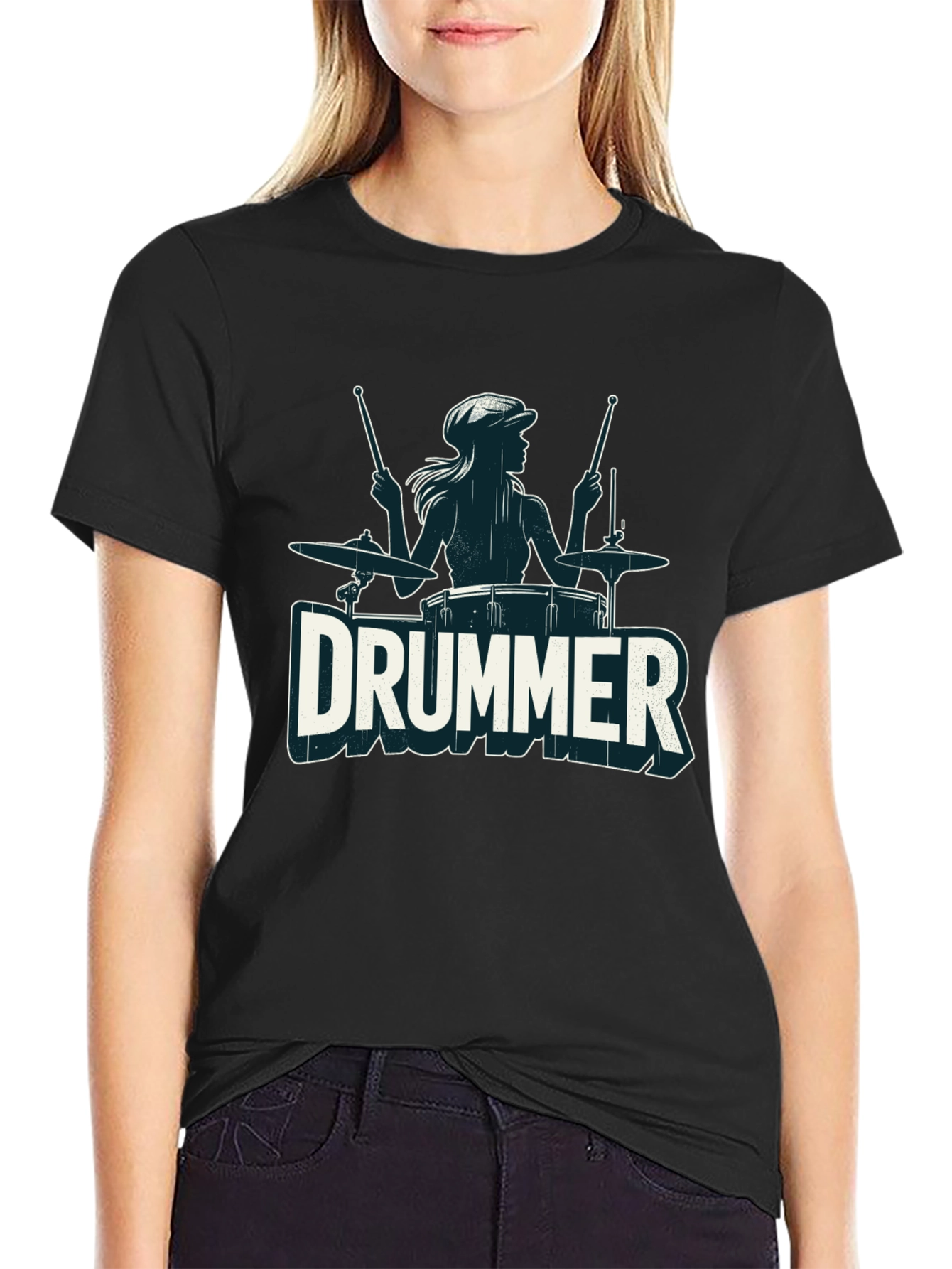 Drummer Girl T-Shirt - Music Lover Tee