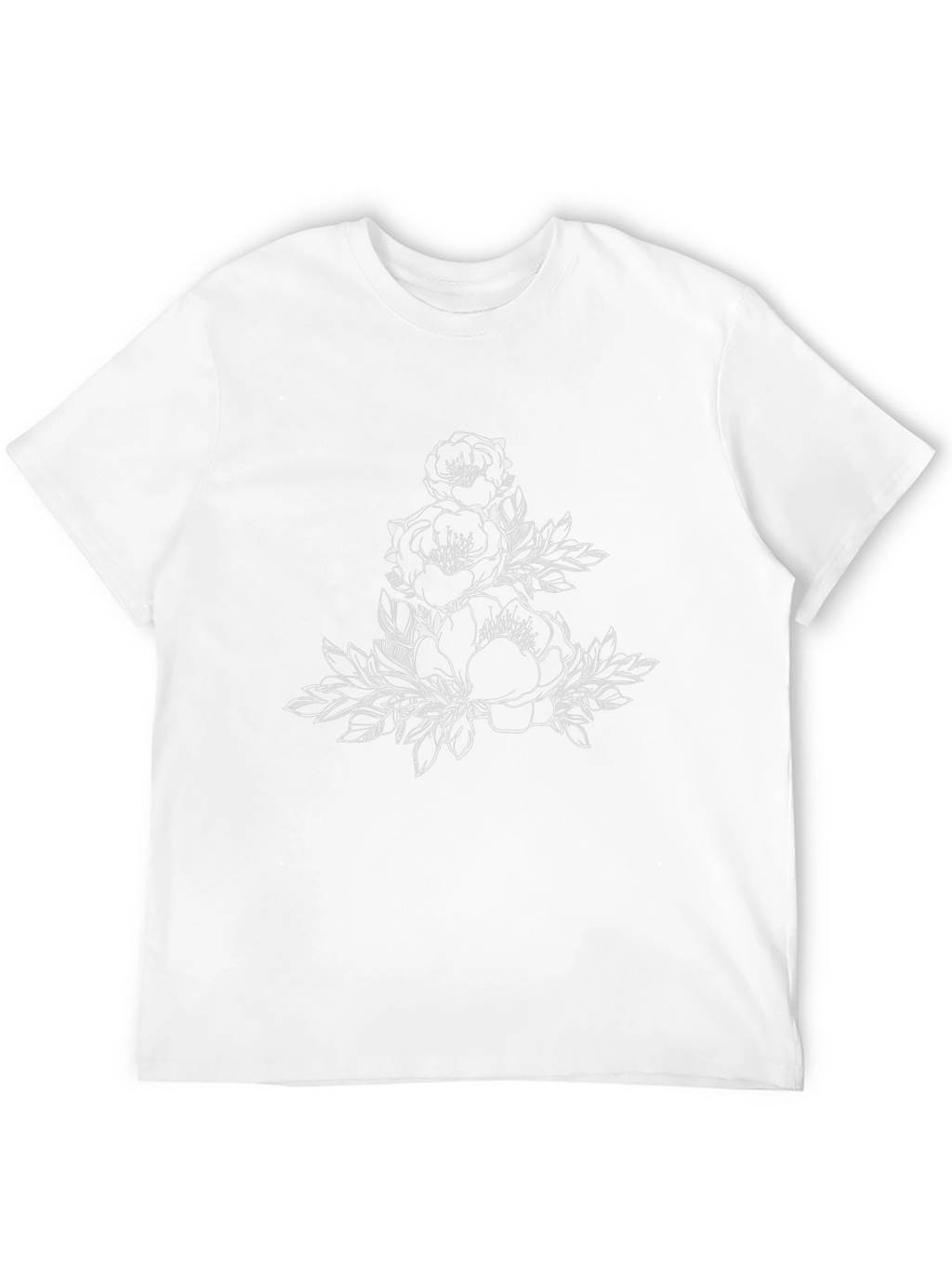 Black Floral Graphic Tee - Stylish Mens T-Shirt