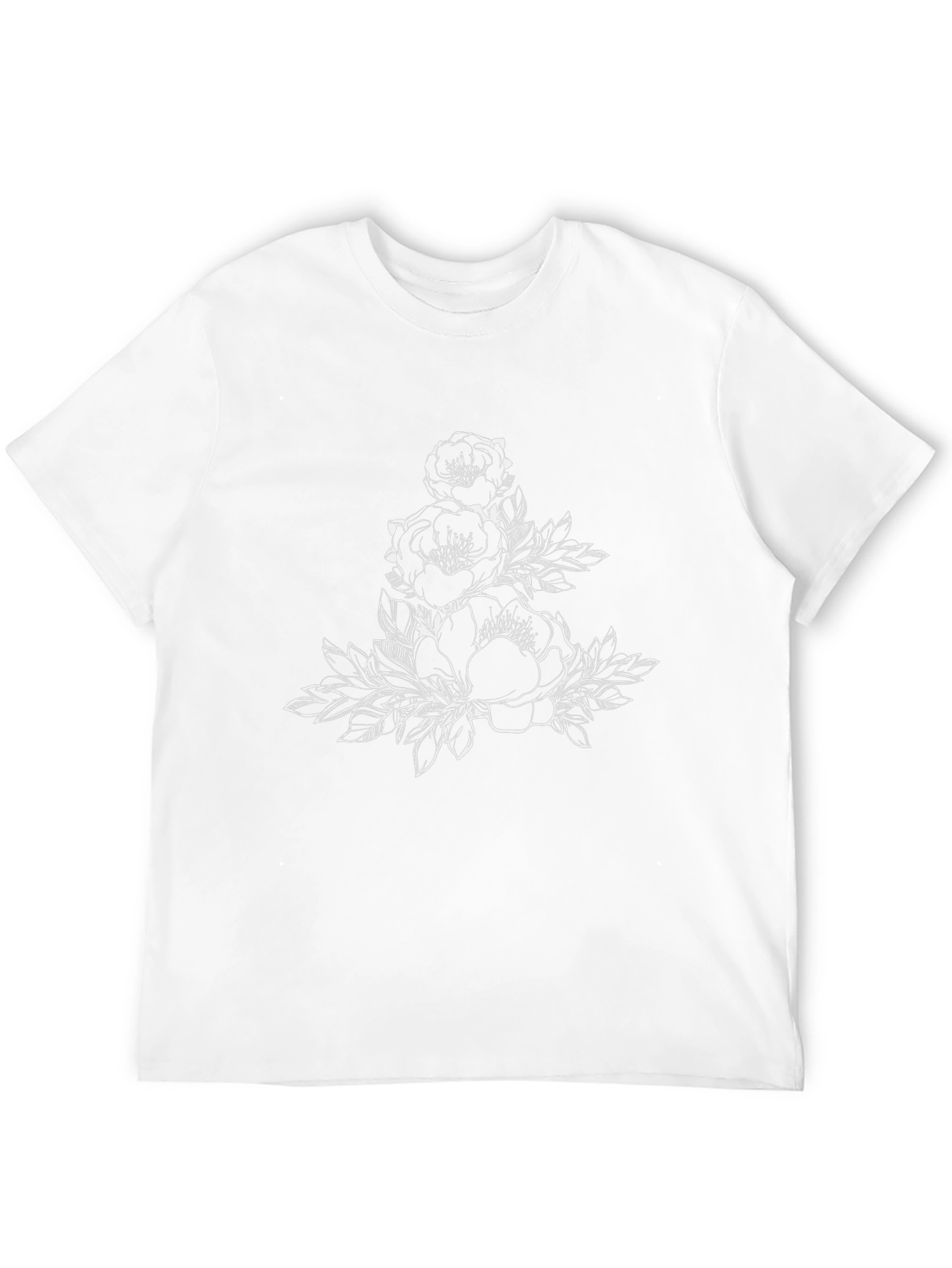 Black Floral Graphic Tee - Stylish Mens T-Shirt