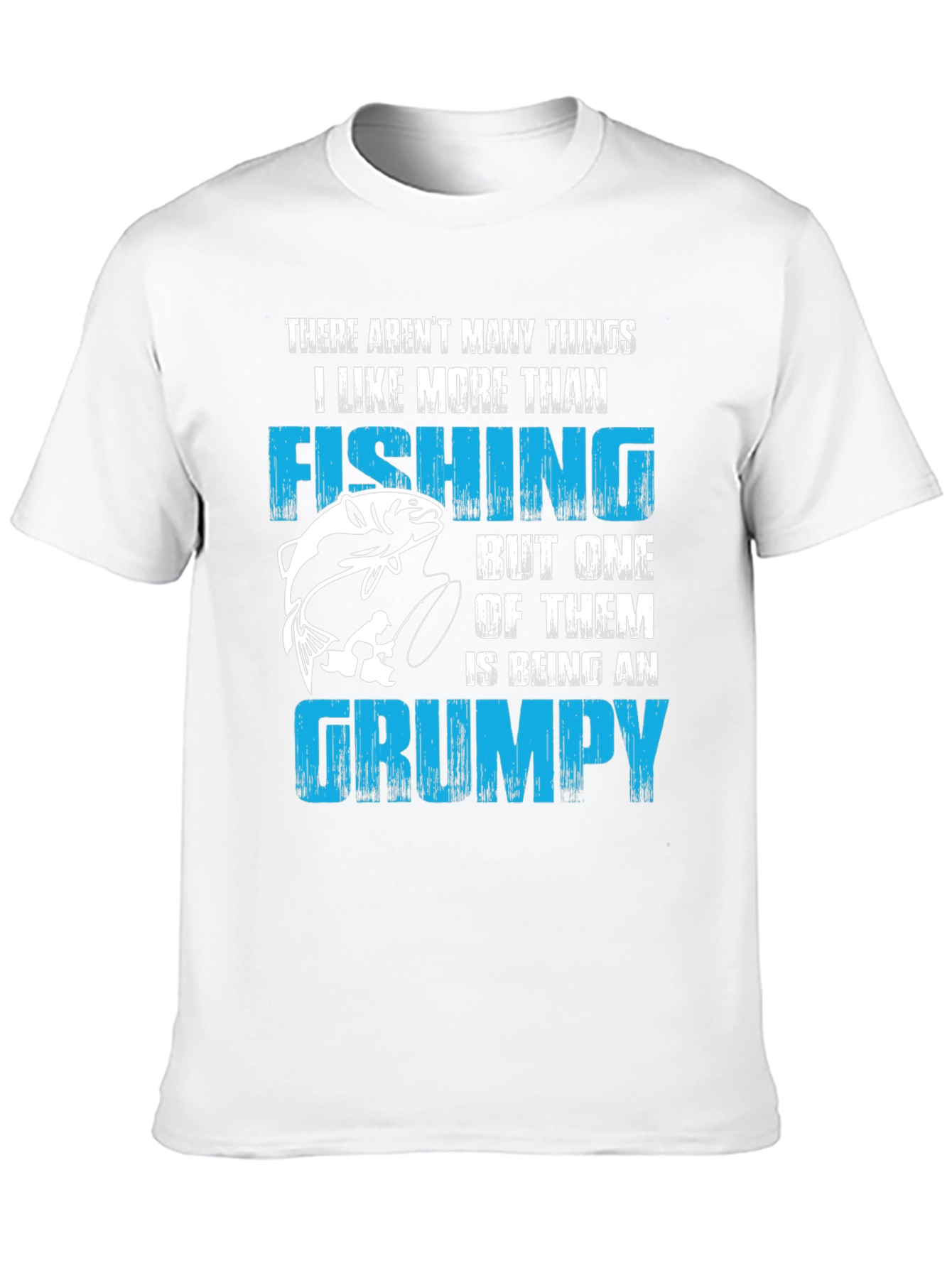 Fishing & Grumpy Mens Black T-Shirt