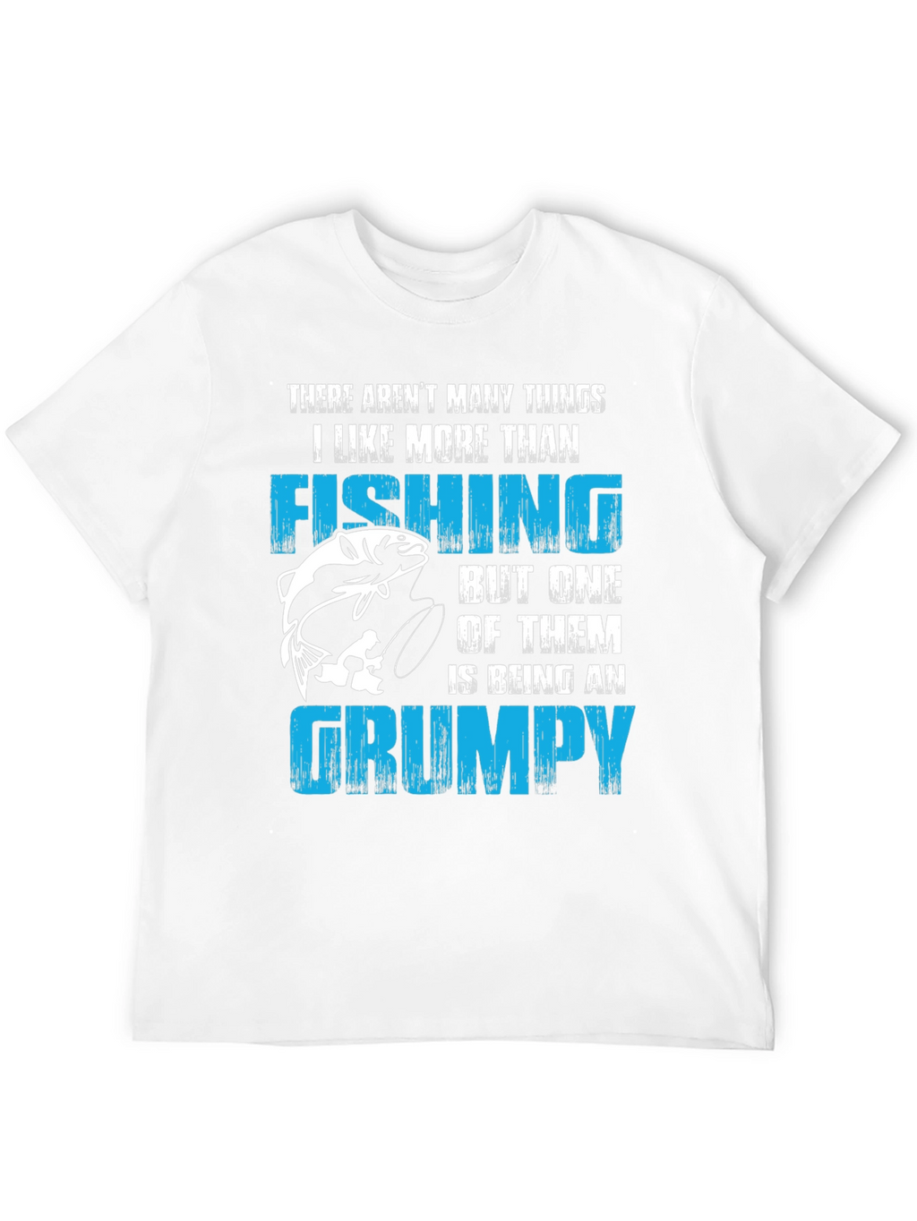 Fishing & Grumpy Mens Black T-Shirt