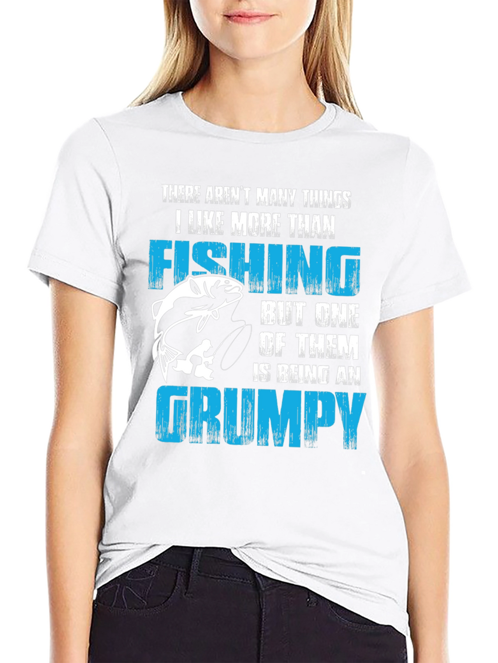 Fishing & Grumpy Mens Black T-Shirt