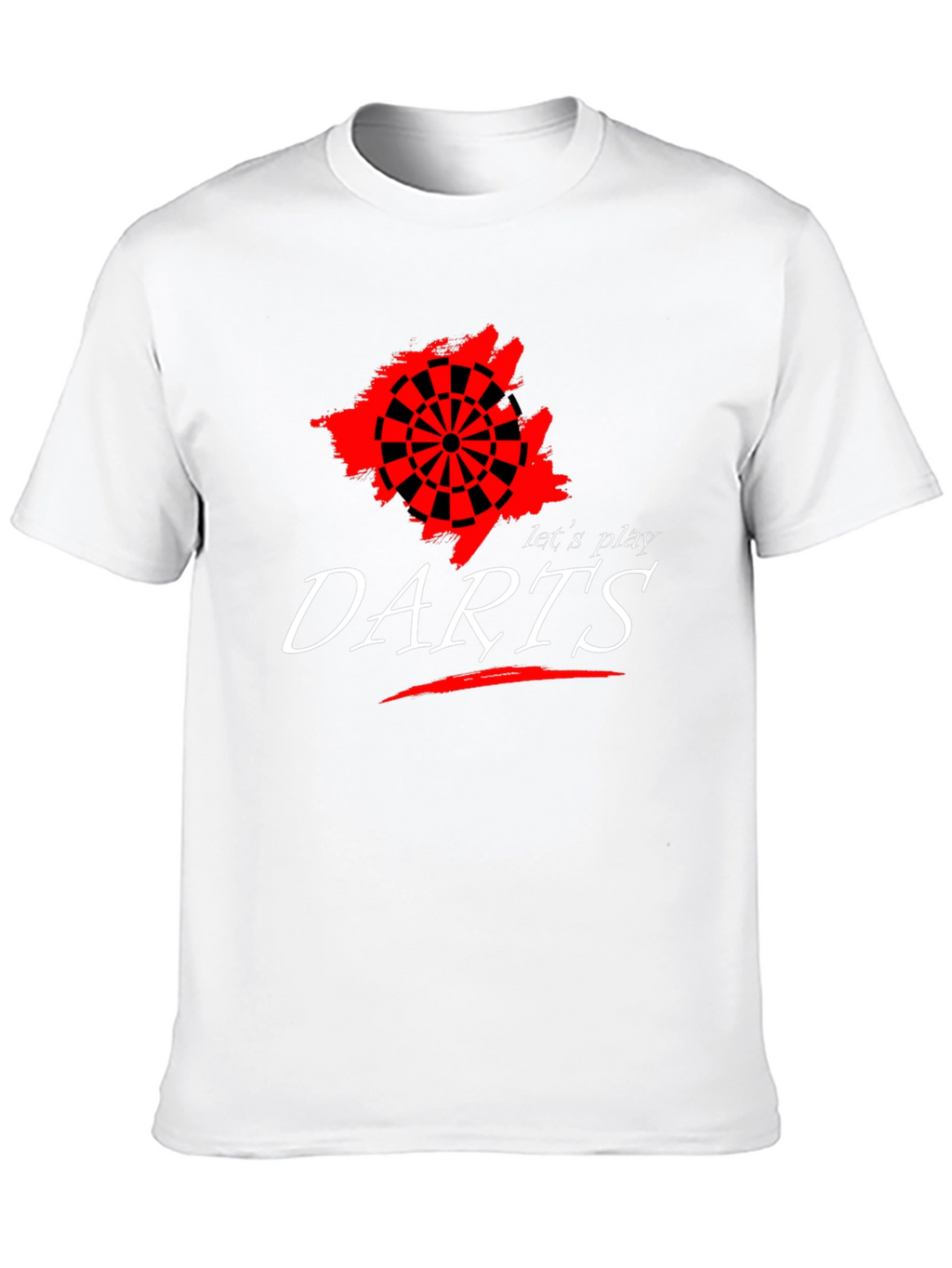 Lets Play Darts Graphic Tee - Black Cotton T-Shirt