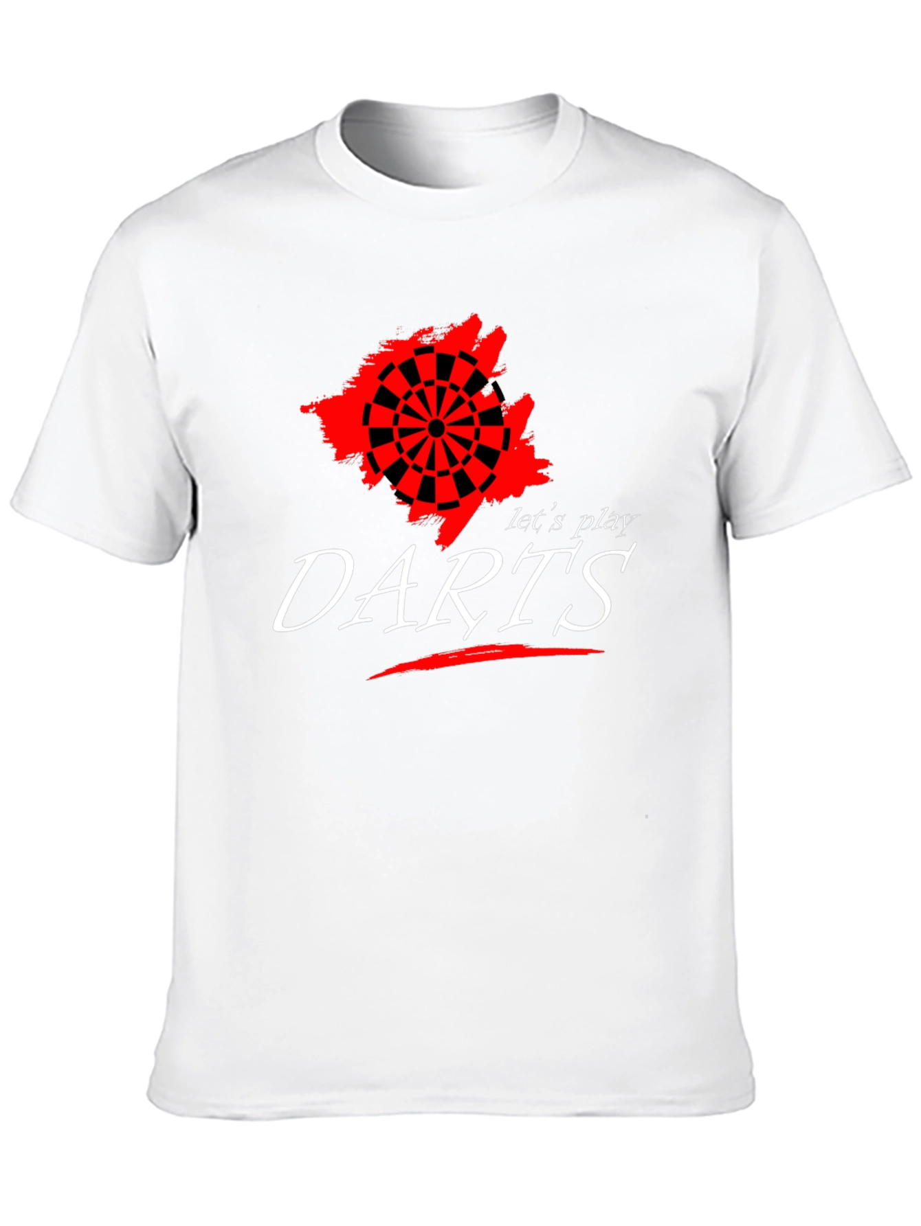 Lets Play Darts Graphic Tee - Black Cotton T-Shirt