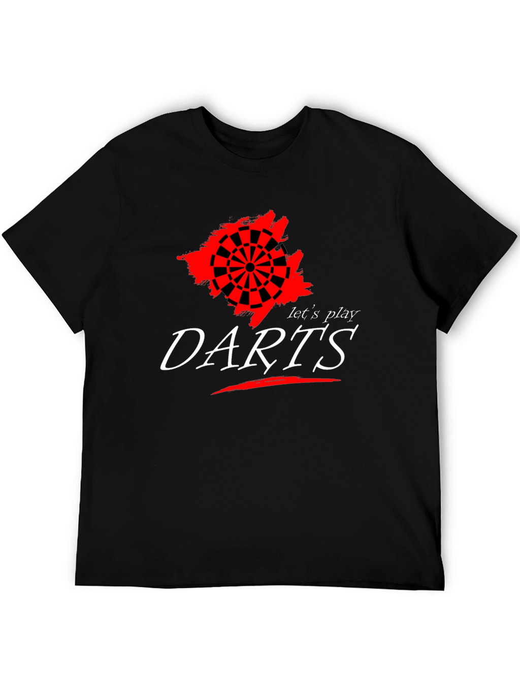 Lets Play Darts Graphic Tee - Black Cotton T-Shirt