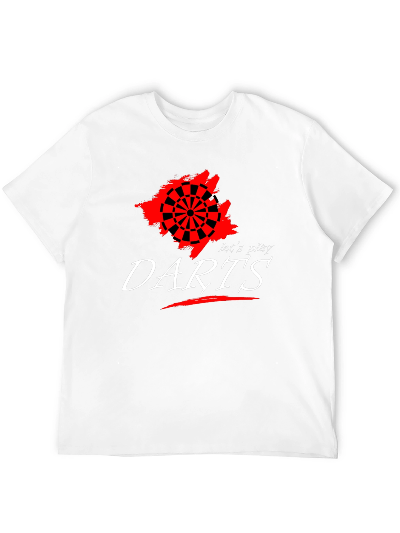 Lets Play Darts Graphic Tee - Black Cotton T-Shirt
