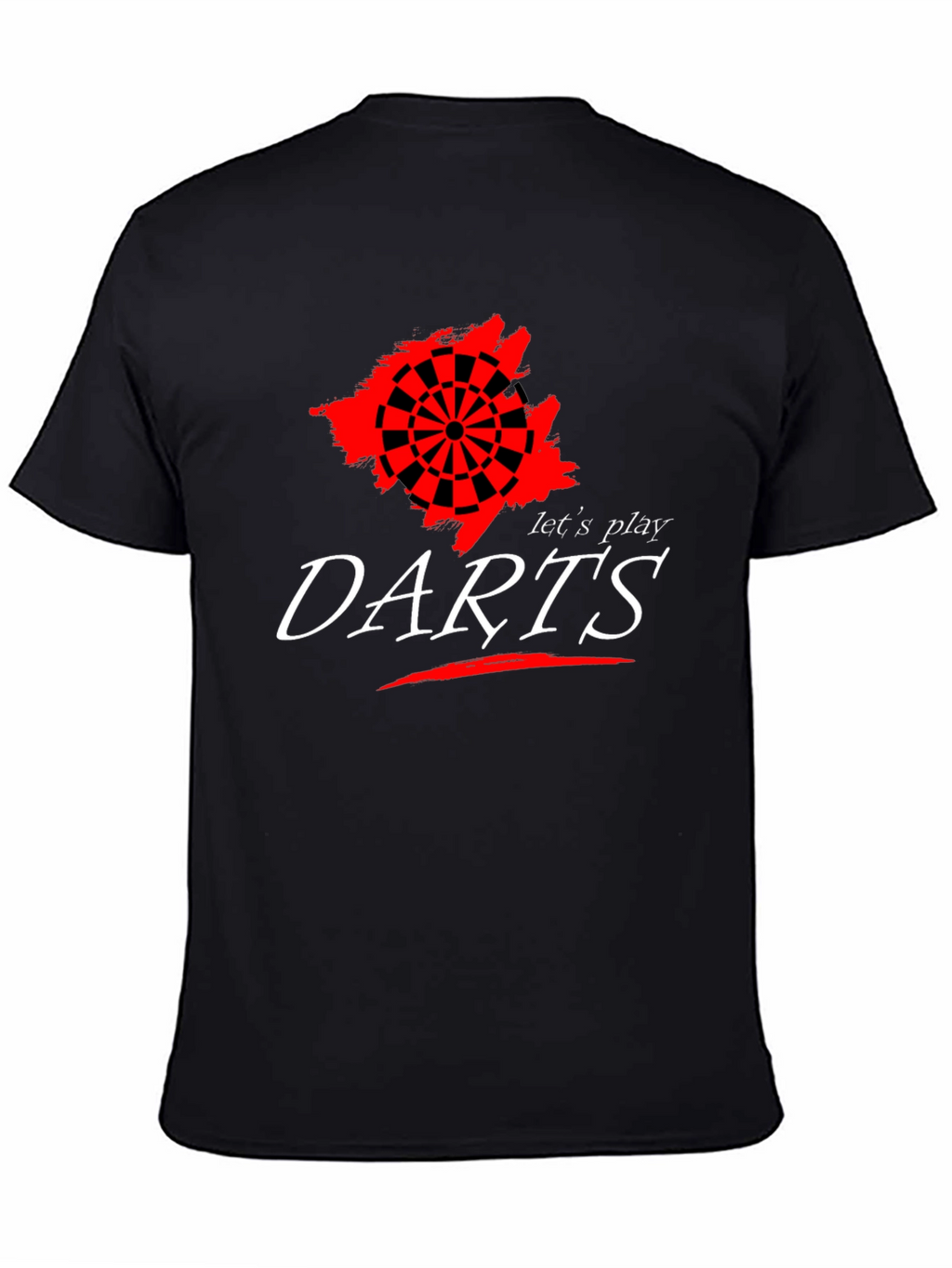 Lets Play Darts Graphic Tee - Black Cotton T-Shirt