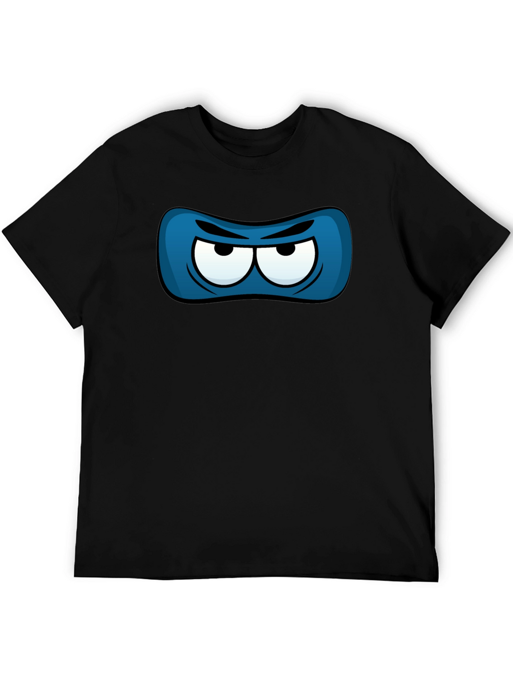 Ninja Eye Mask Graphic Tee - Black Cotton T-Shirt