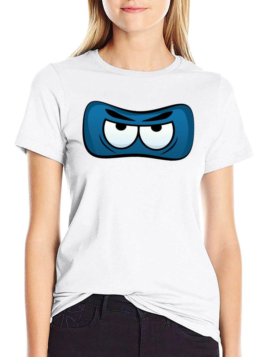 Ninja Eye Mask Graphic Tee - Black Cotton T-Shirt