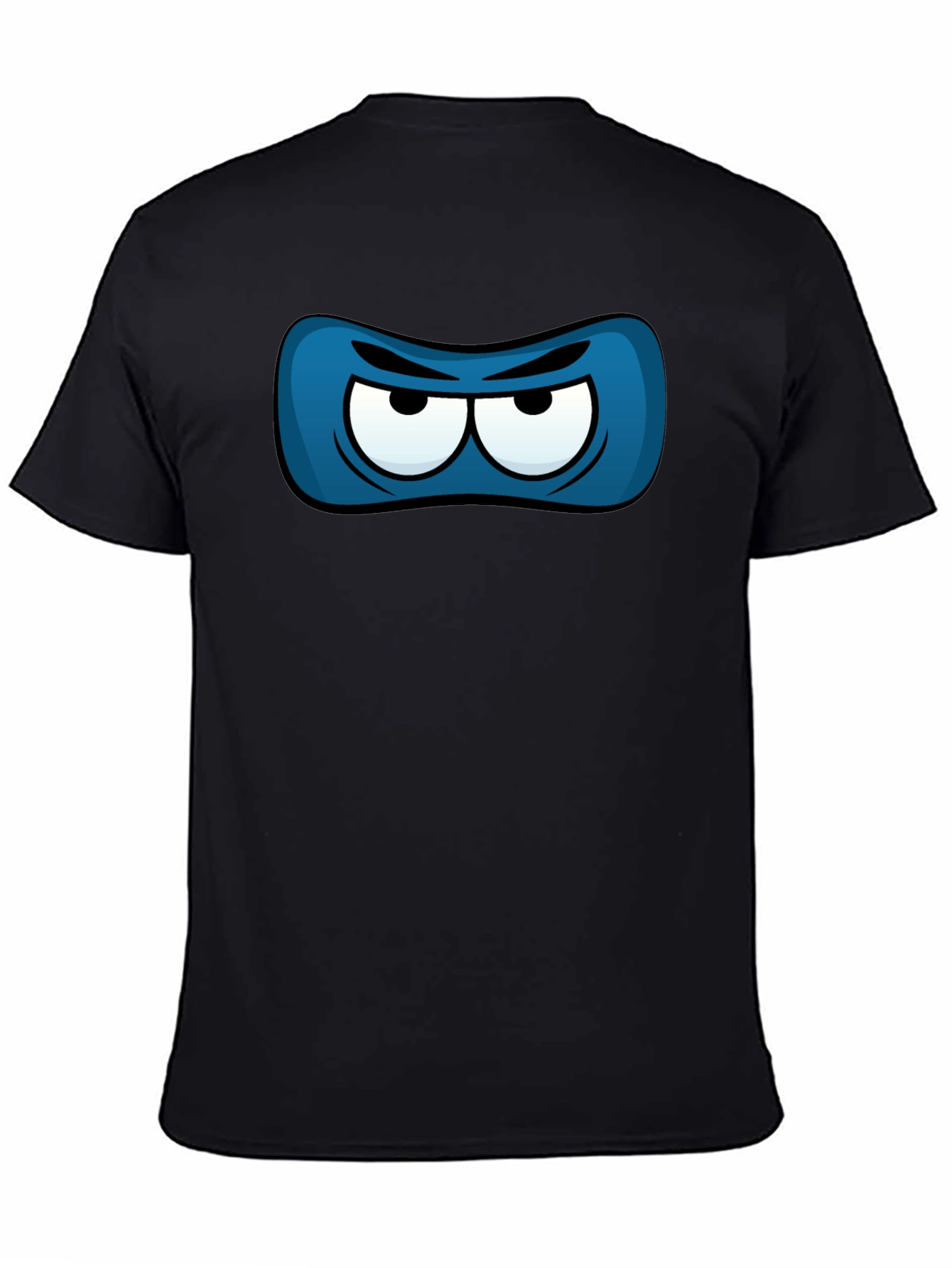 Ninja Eye Mask Graphic Tee - Black Cotton T-Shirt