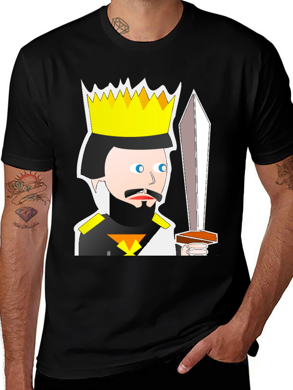 King Cartoon T-Shirt: Medieval Humor Tee