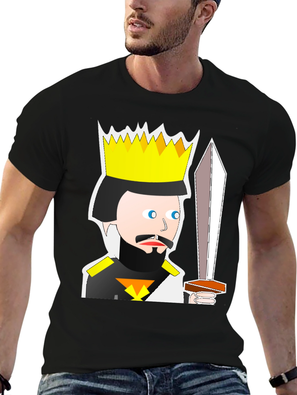 King Cartoon T-Shirt: Medieval Humor Tee