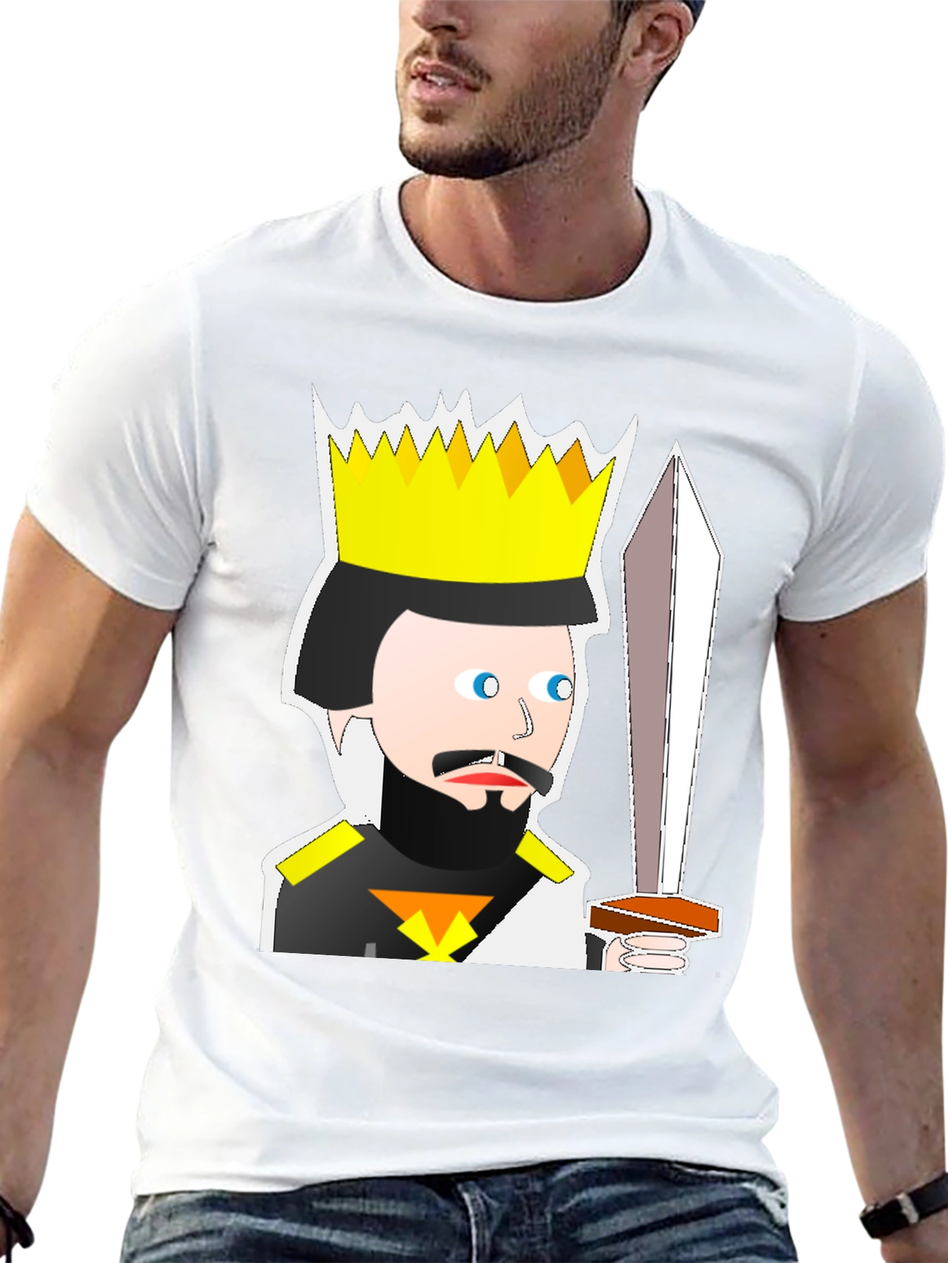 King Cartoon T-Shirt: Medieval Humor Tee