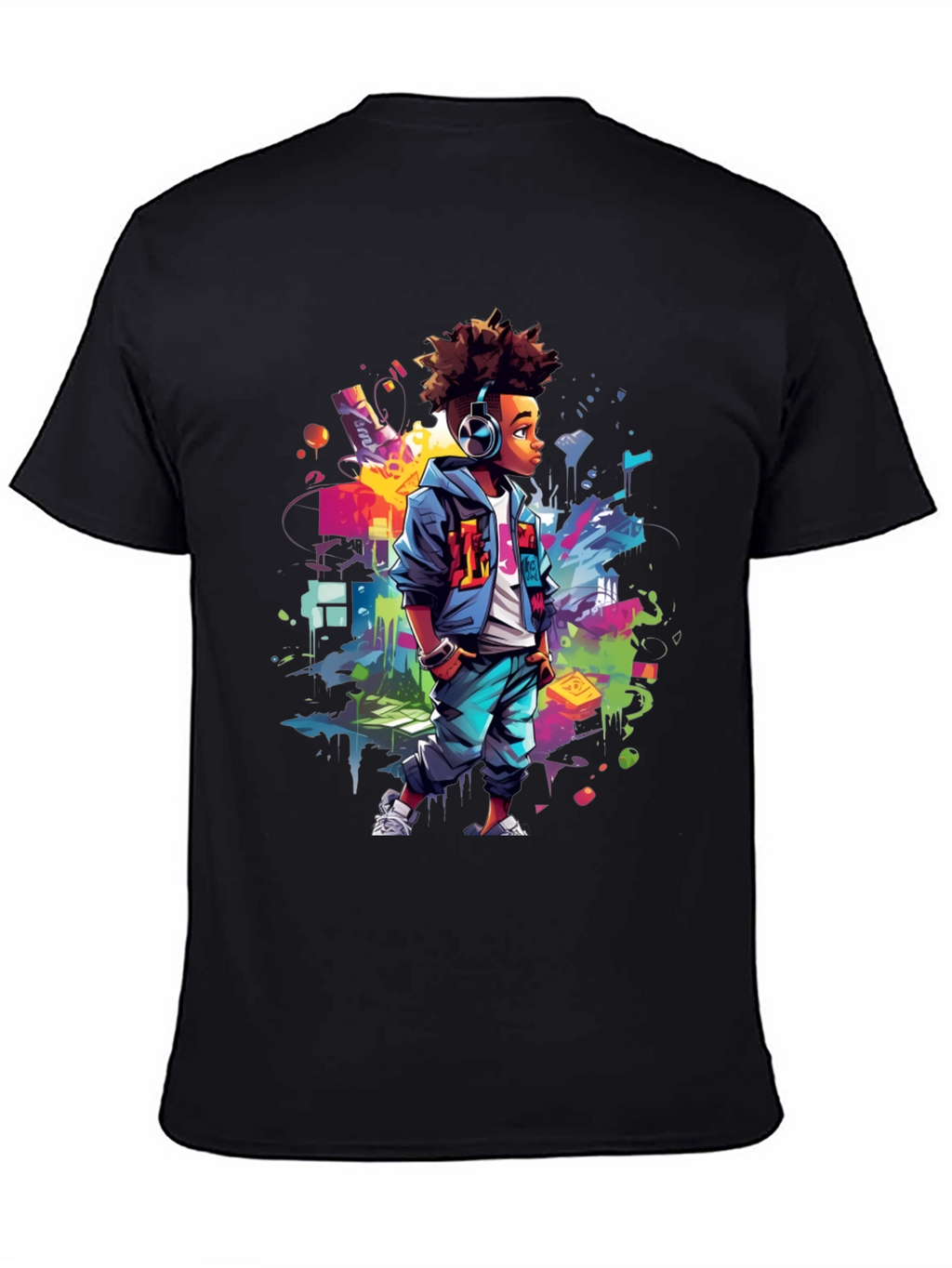 Urban Afro Kid Graphic Tee - Street Style