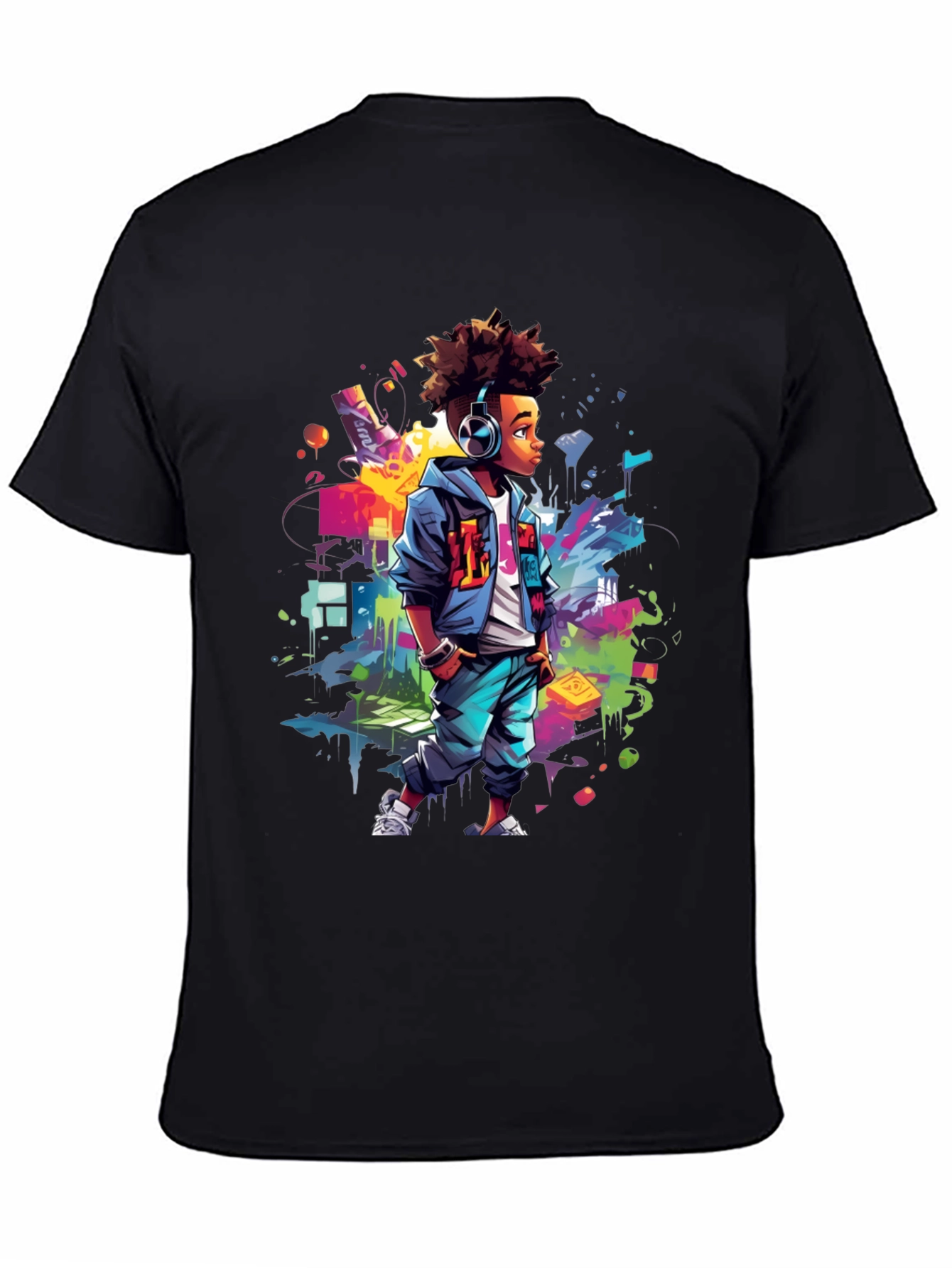Urban Afro Kid Graphic Tee - Street Style