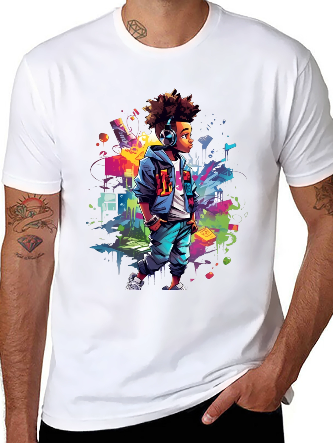 Urban Afro Kid Graphic Tee - Street Style