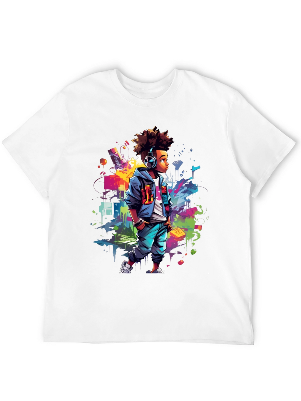 Urban Afro Kid Graphic Tee - Street Style
