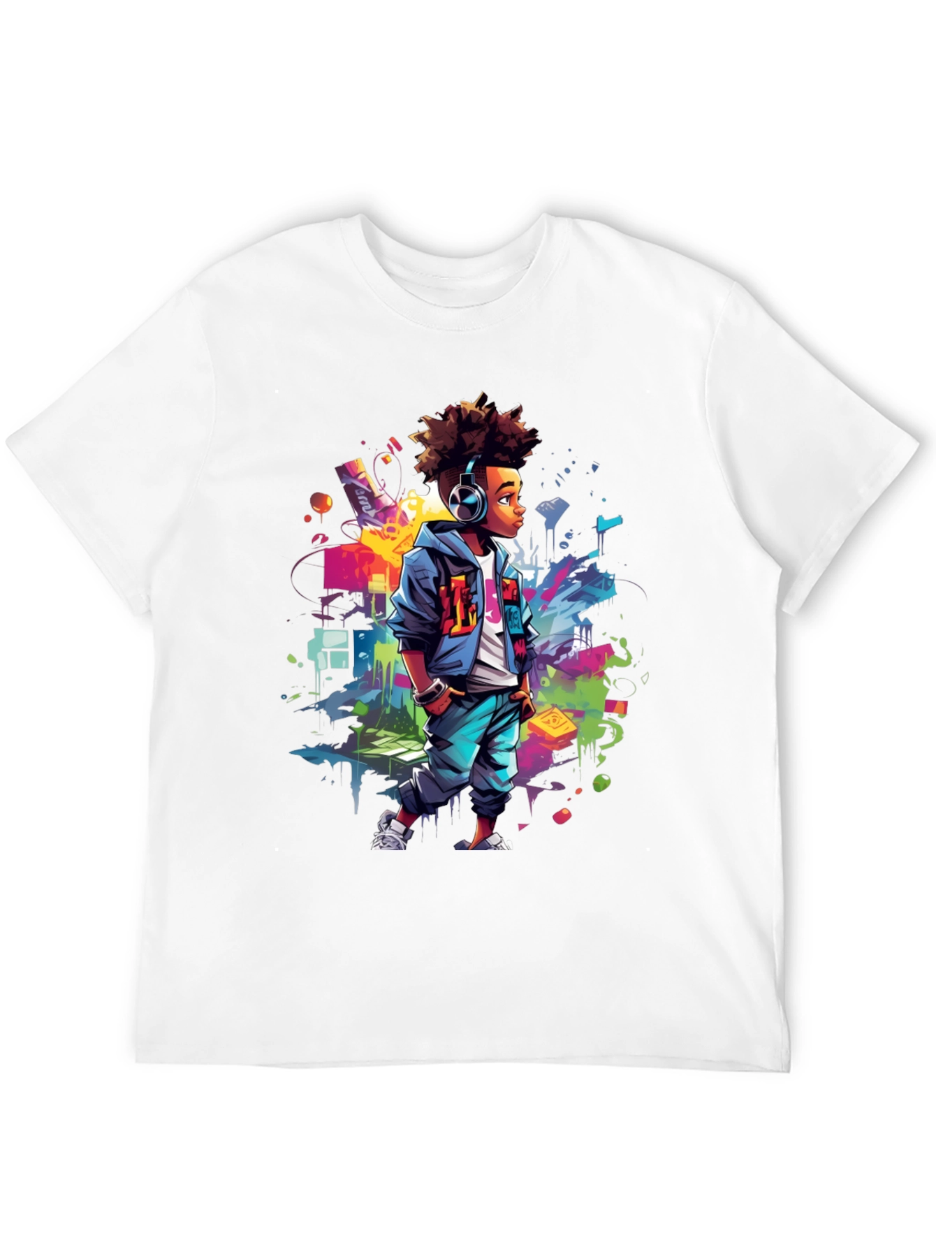 Urban Afro Kid Graphic Tee - Street Style