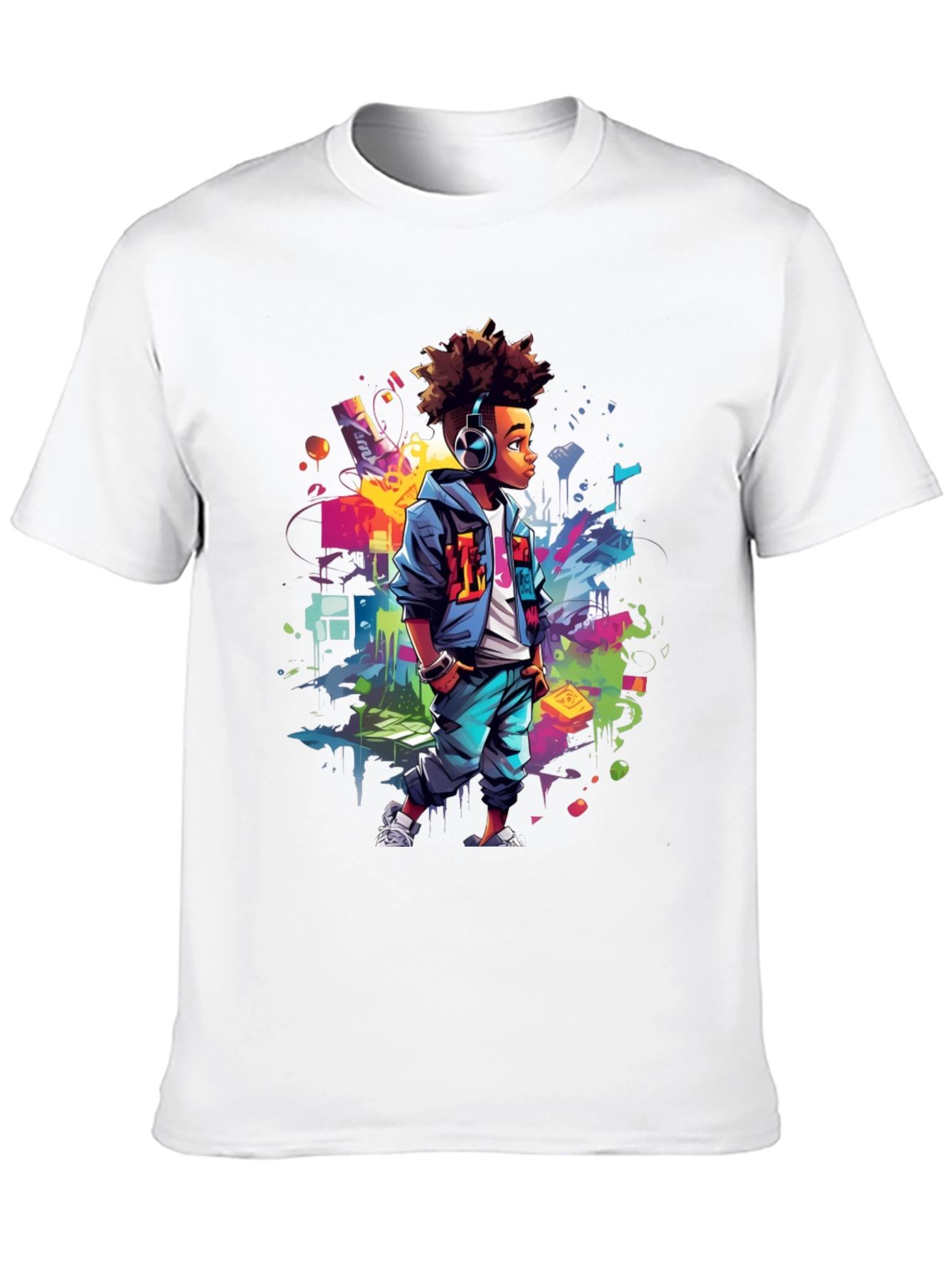 Urban Afro Kid Graphic Tee - Street Style