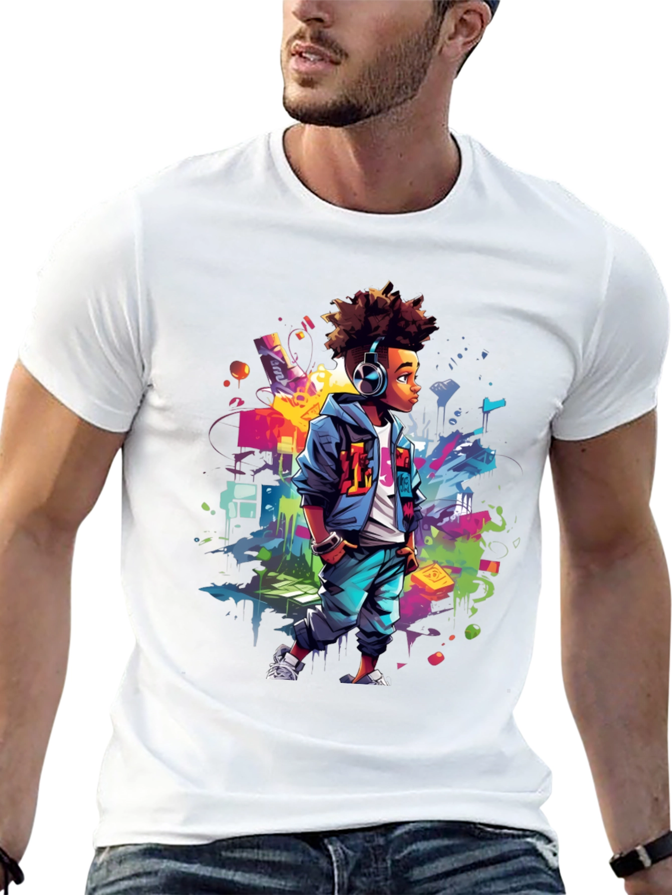 Urban Afro Kid Graphic Tee - Street Style