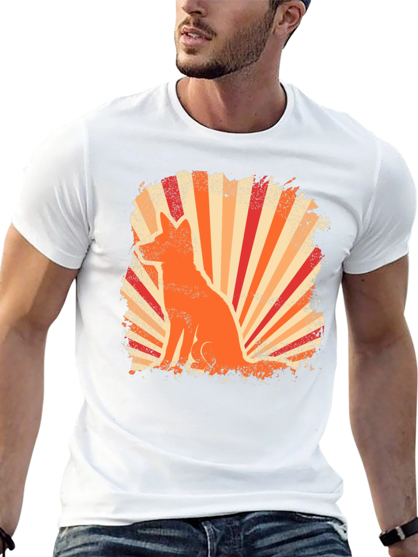 Retro Fox Graphic Tee - Black T-Shirt