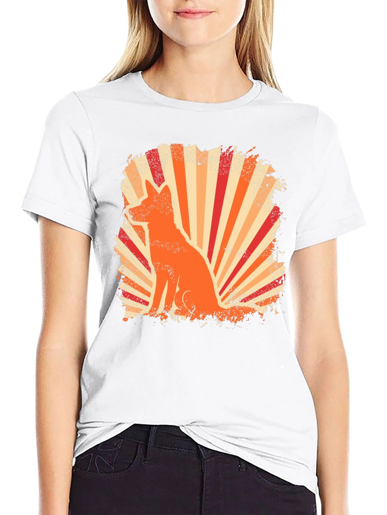 Retro Fox Graphic Tee - Black T-Shirt