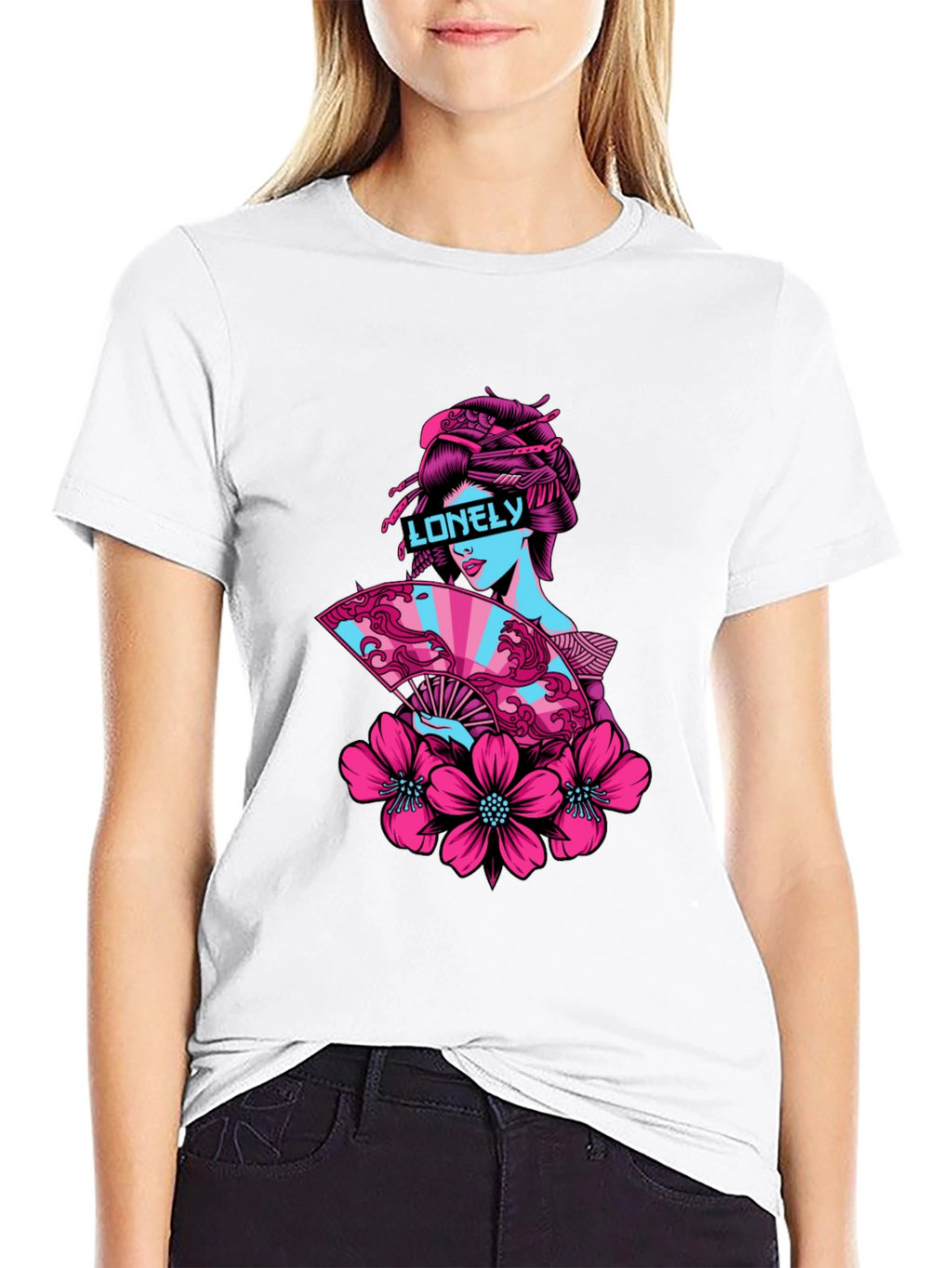 Lonely Geisha Graphic Print Tee