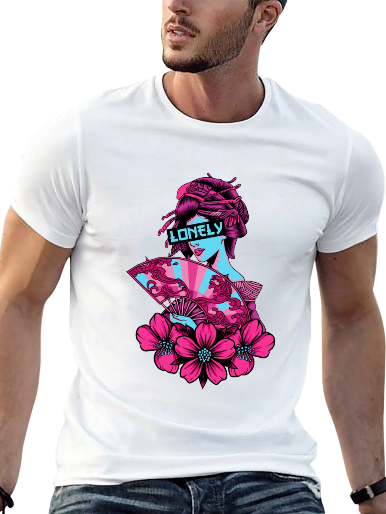 Lonely Geisha Graphic Print Tee