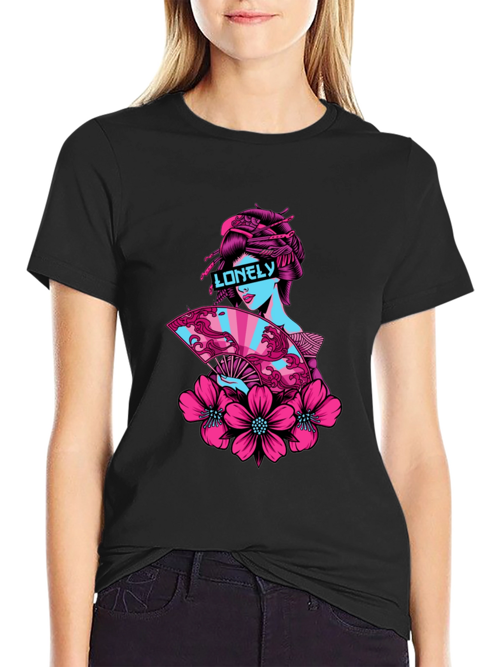 Lonely Geisha Graphic Print Tee