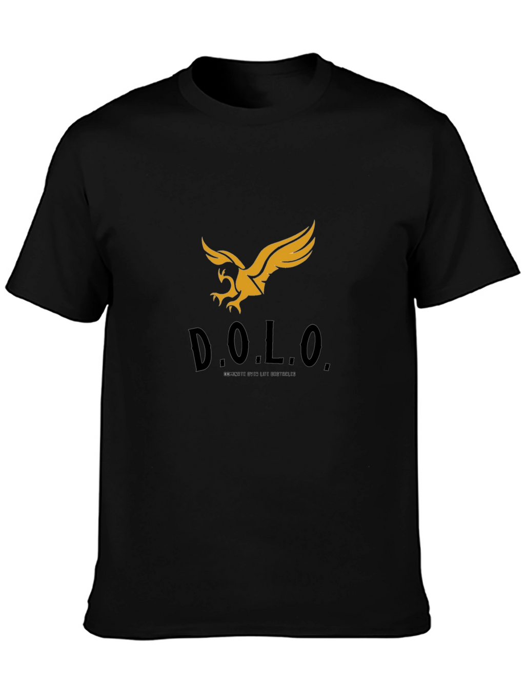 Black T-Shirt with Gold Eagle Graphic