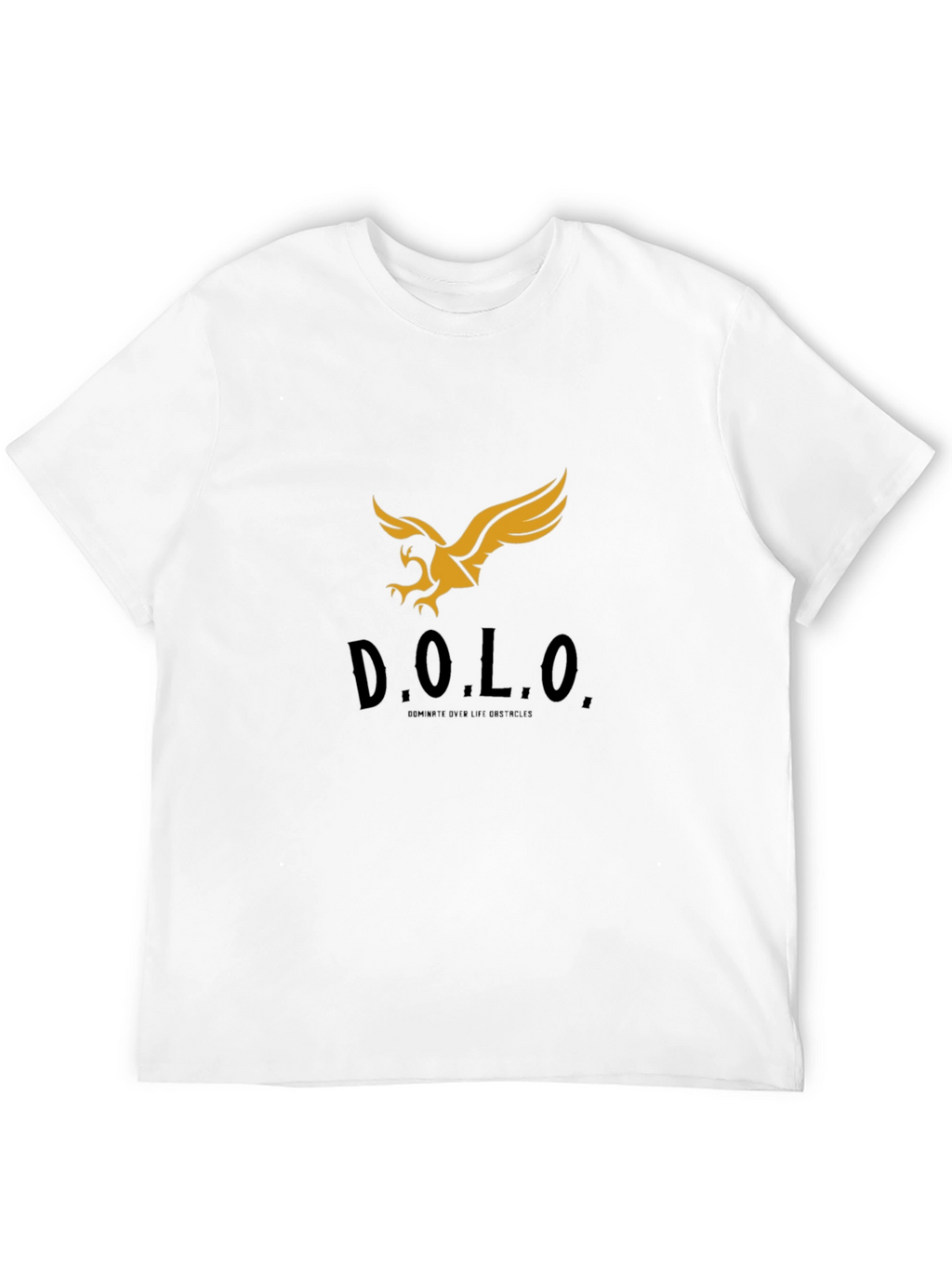 Black T-Shirt with Gold Eagle Graphic
