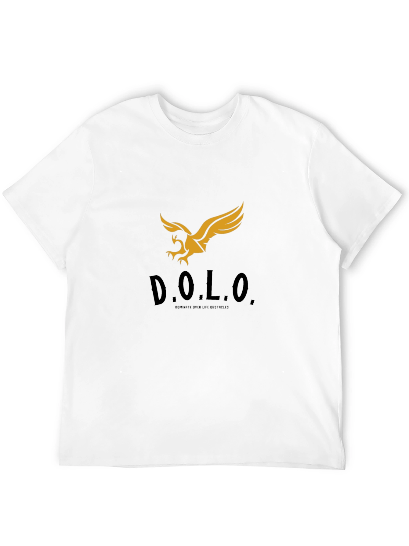 Black T-Shirt with Gold Eagle Graphic