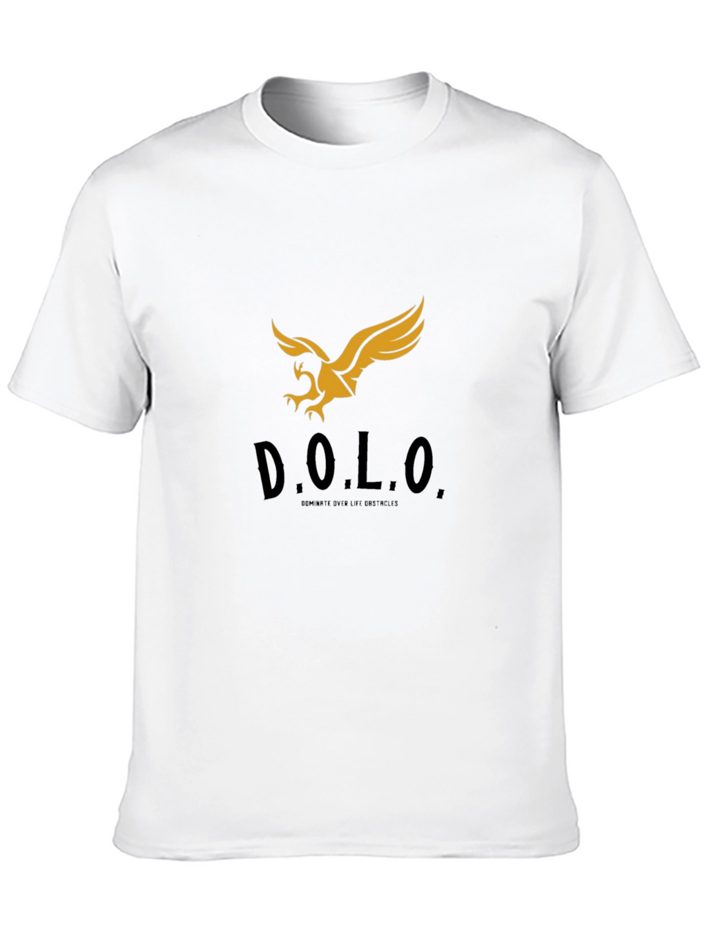 Black T-Shirt with Gold Eagle Graphic