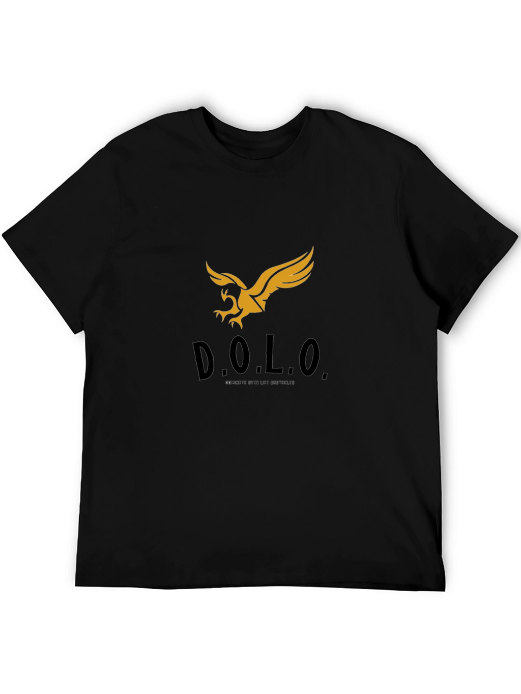 Black T-Shirt with Gold Eagle Graphic