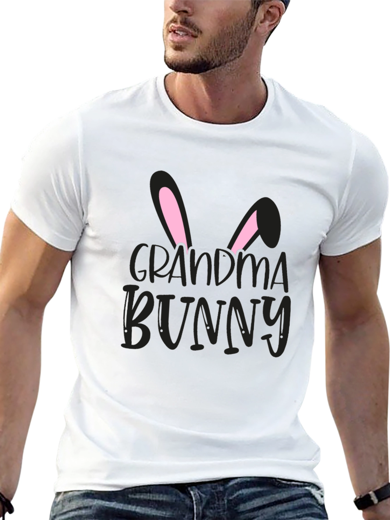 Grandma Bunny Graphic Tee - Easter Family Shirt
