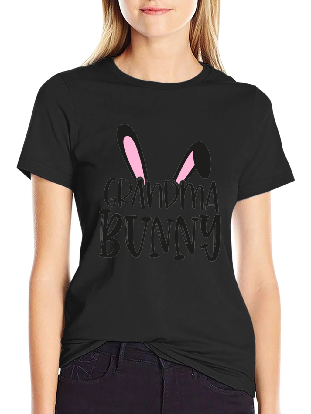 Grandma Bunny Graphic Tee - Easter Family Shirt
