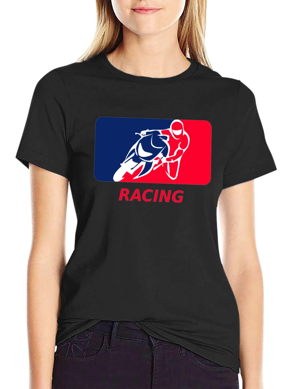 Racing Graphic T-Shirt - Black Cotton Tee