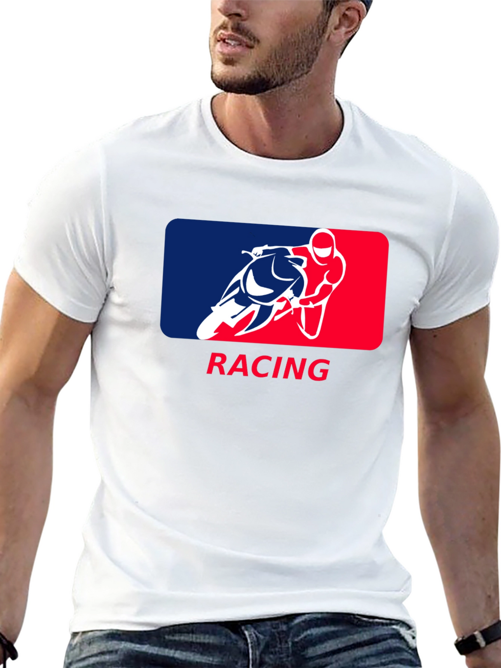 Racing Graphic T-Shirt - Black Cotton Tee