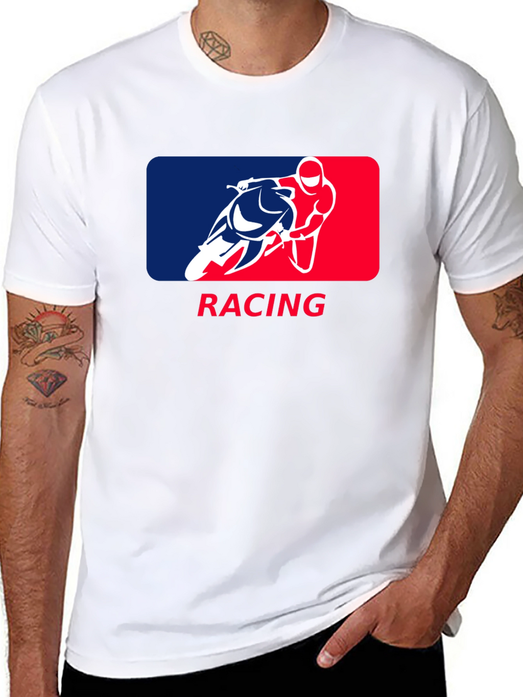Racing Graphic T-Shirt - Black Cotton Tee