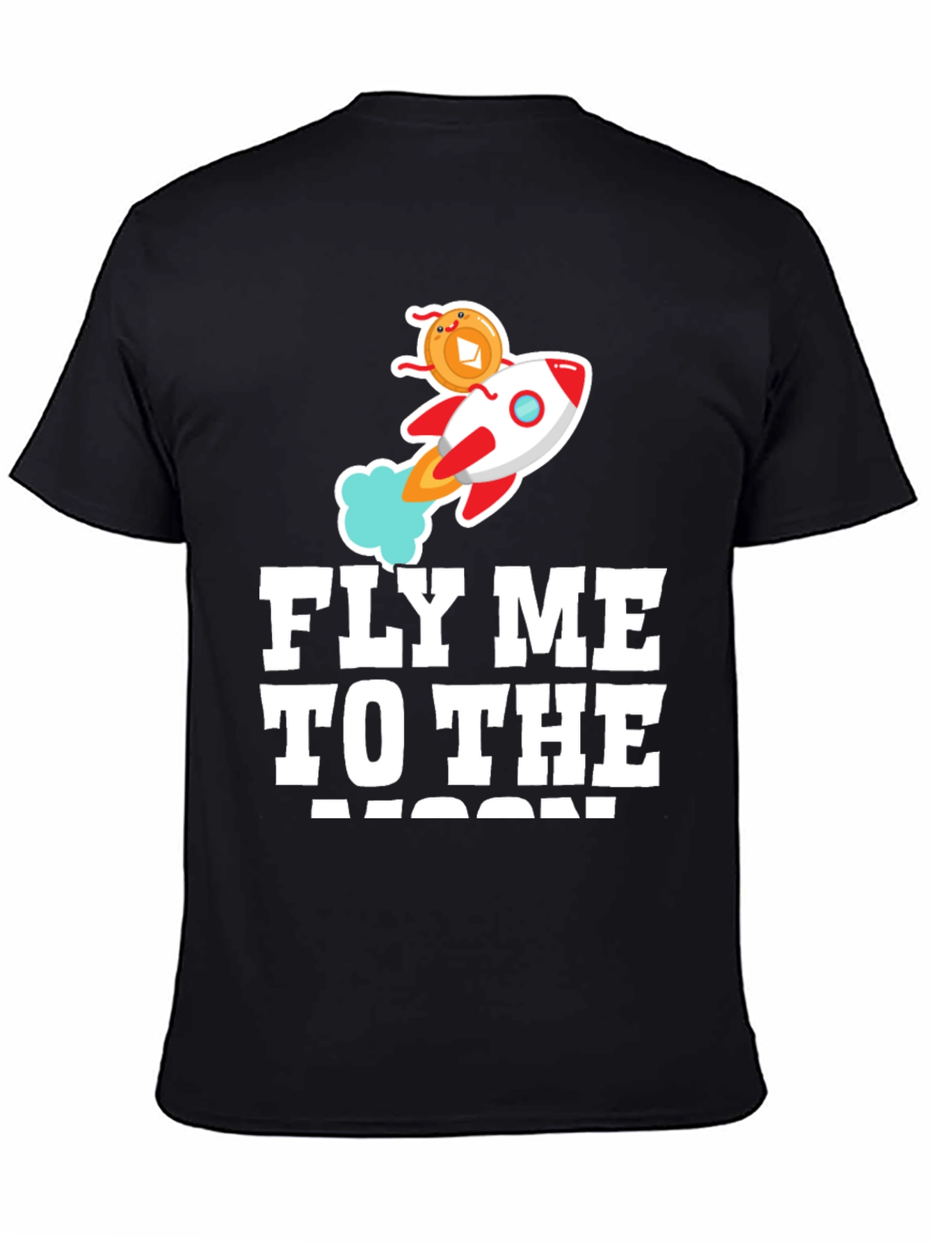 Fly Me To The Moon Crypto Rocket T-Shirt