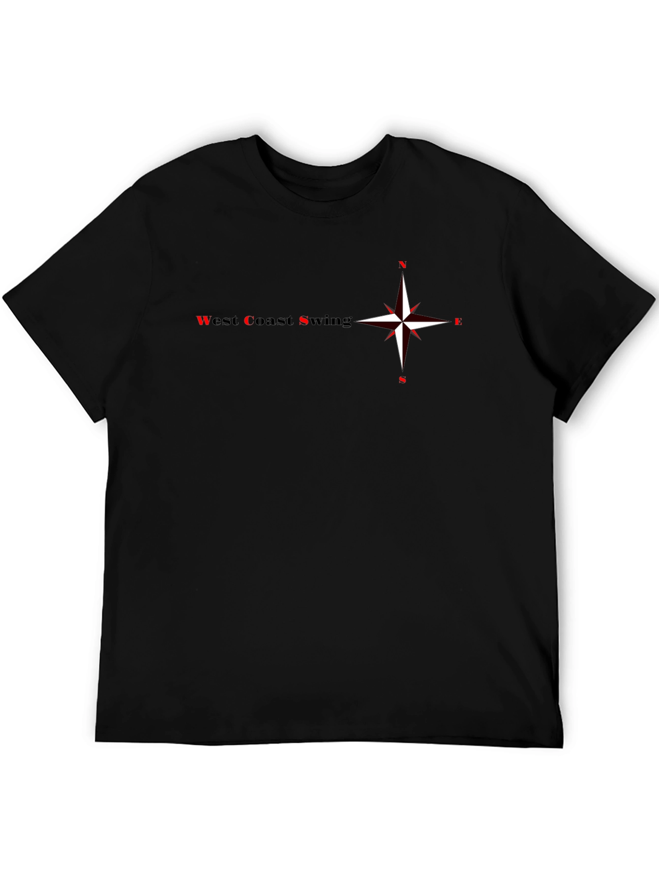West Coast Swing Compass T-Shirt - Black
