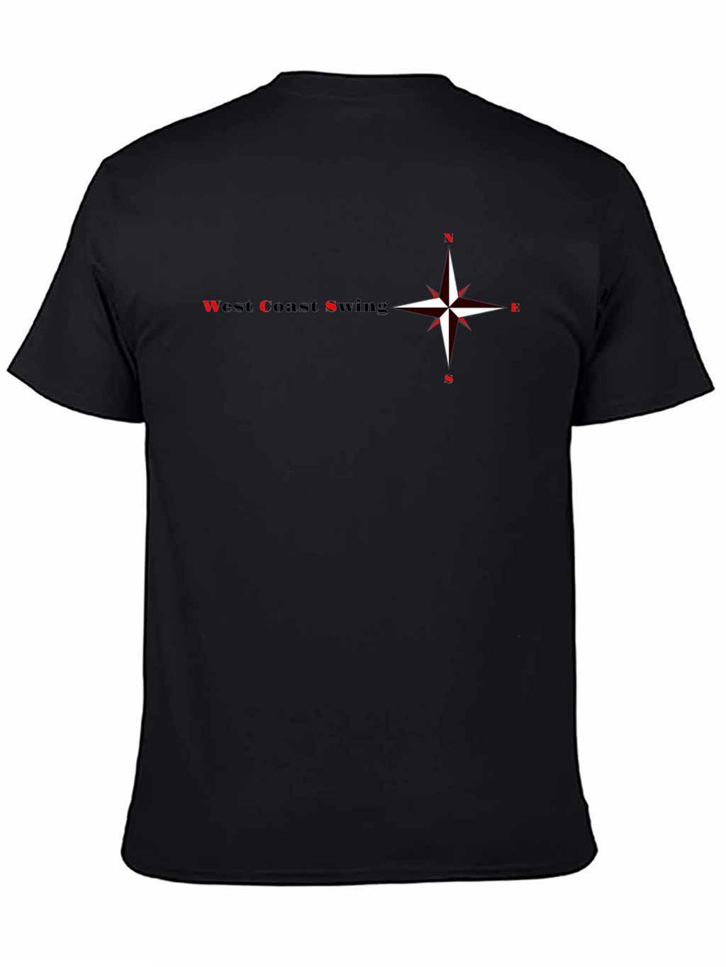 West Coast Swing Compass T-Shirt - Black