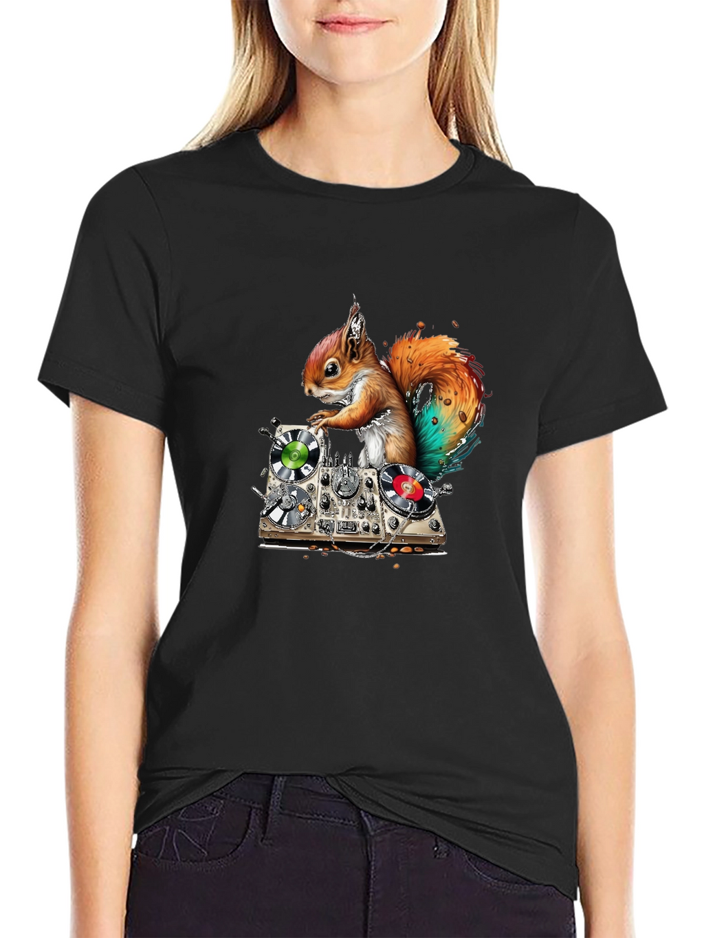 DJ Squirrel Graphic T-Shirt