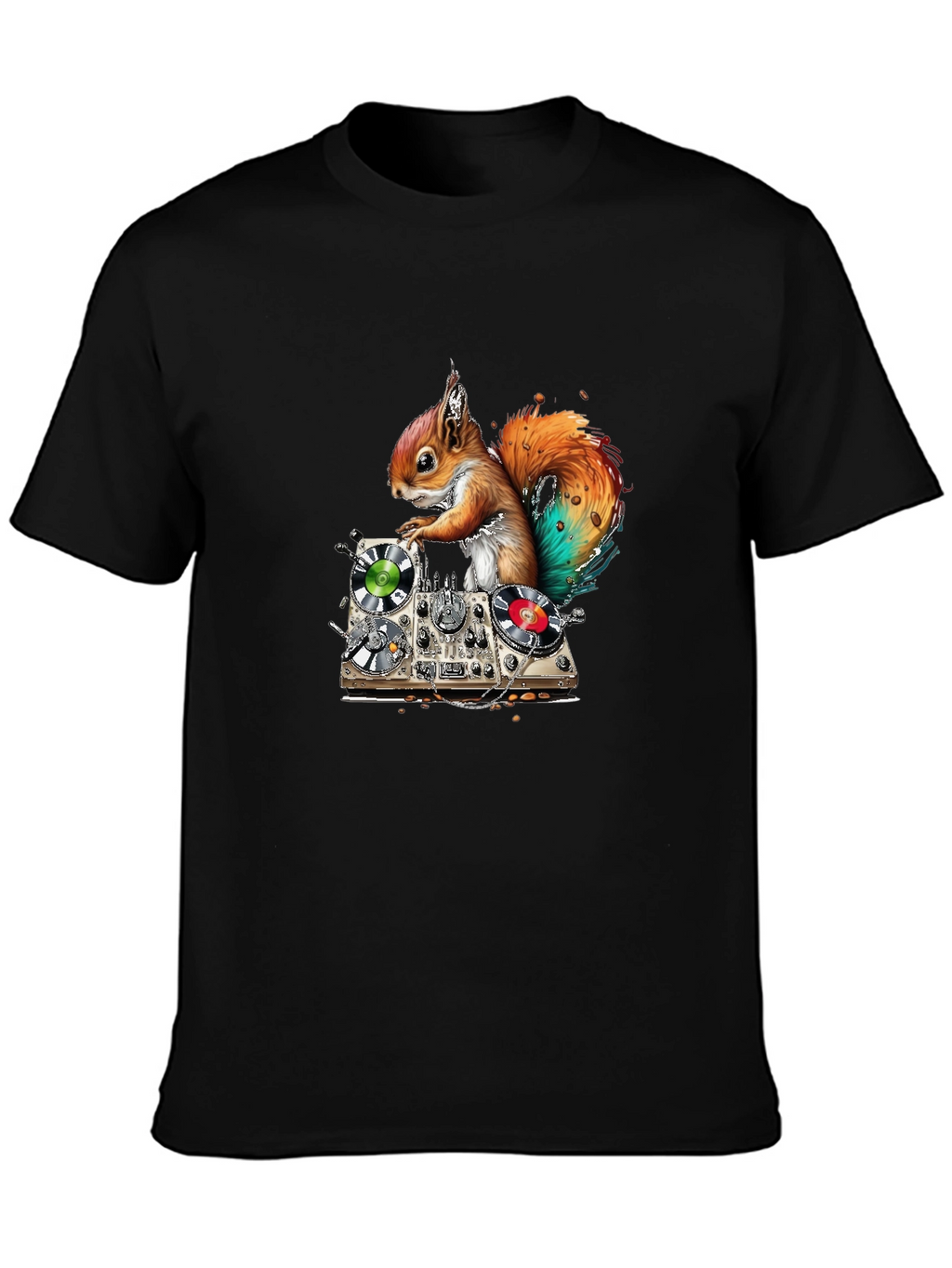 DJ Squirrel Graphic T-Shirt