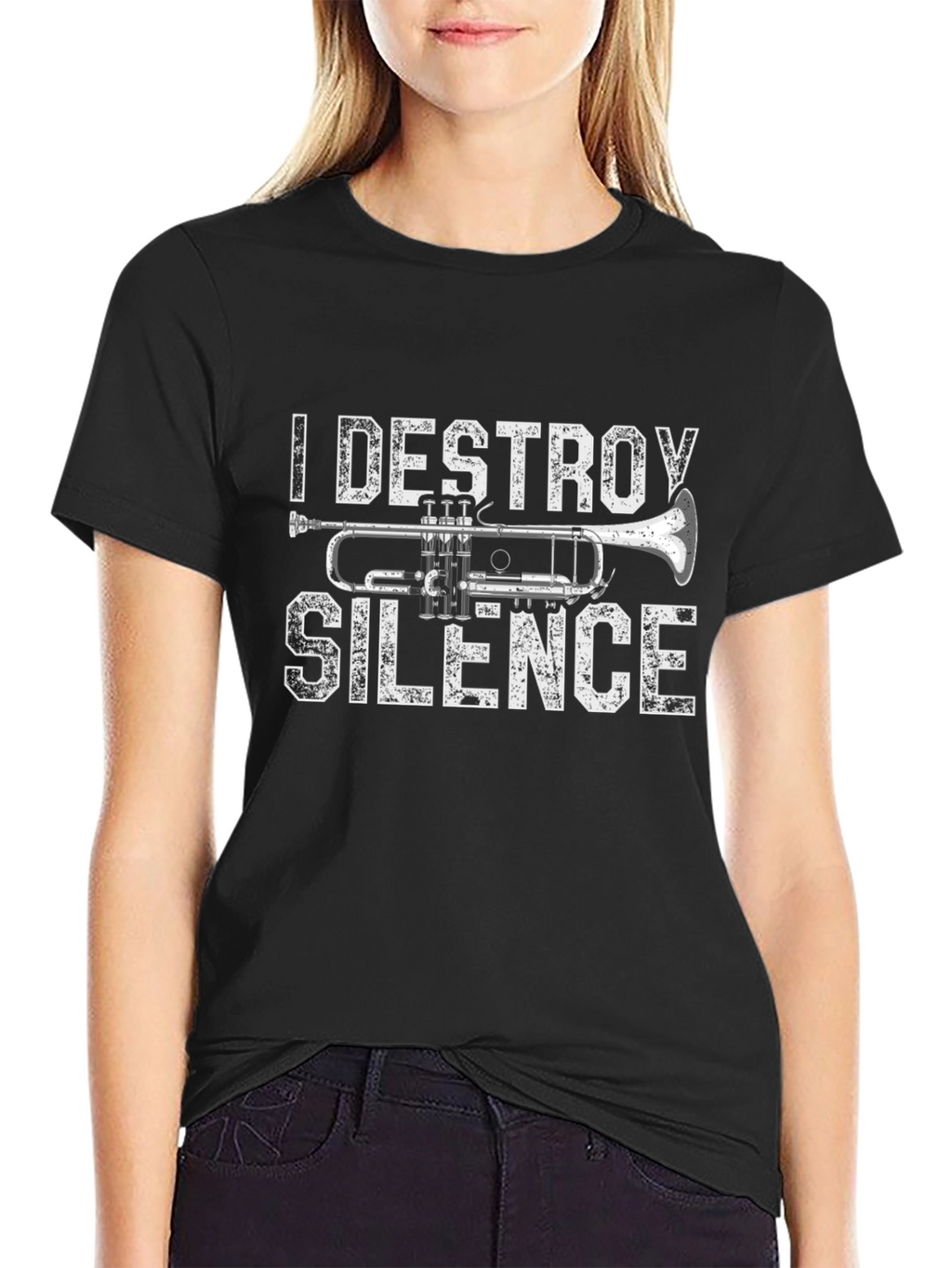 I Destroy Silence Trumpet Graphic Tee