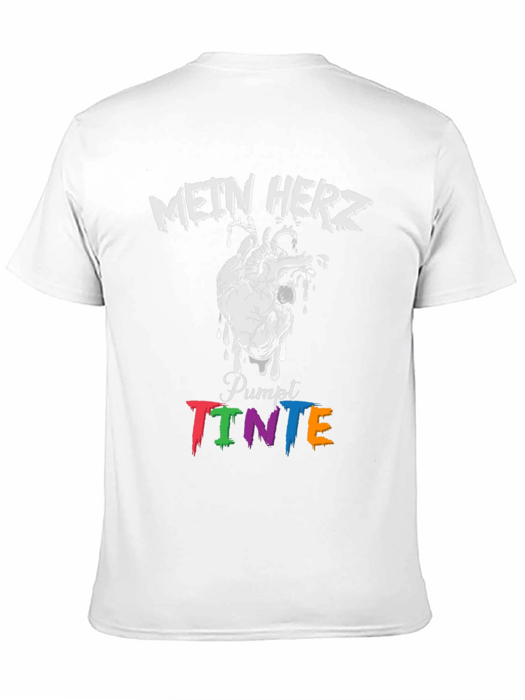 Mein Herz Pumpt Tinte Black Graphic Tee