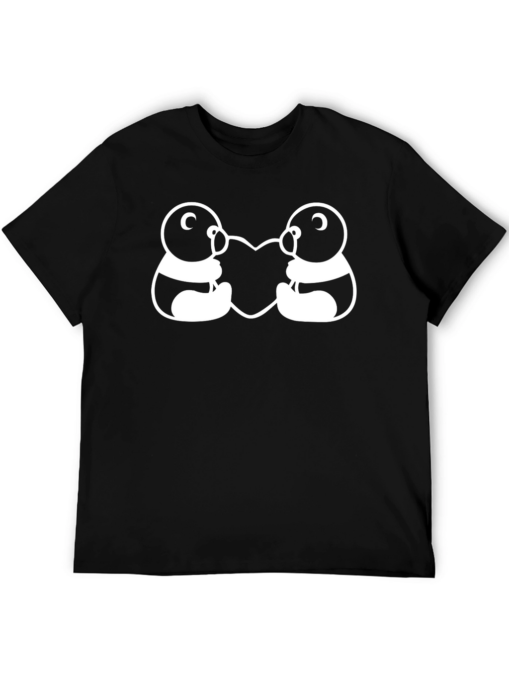 Panda Love Black T-Shirt