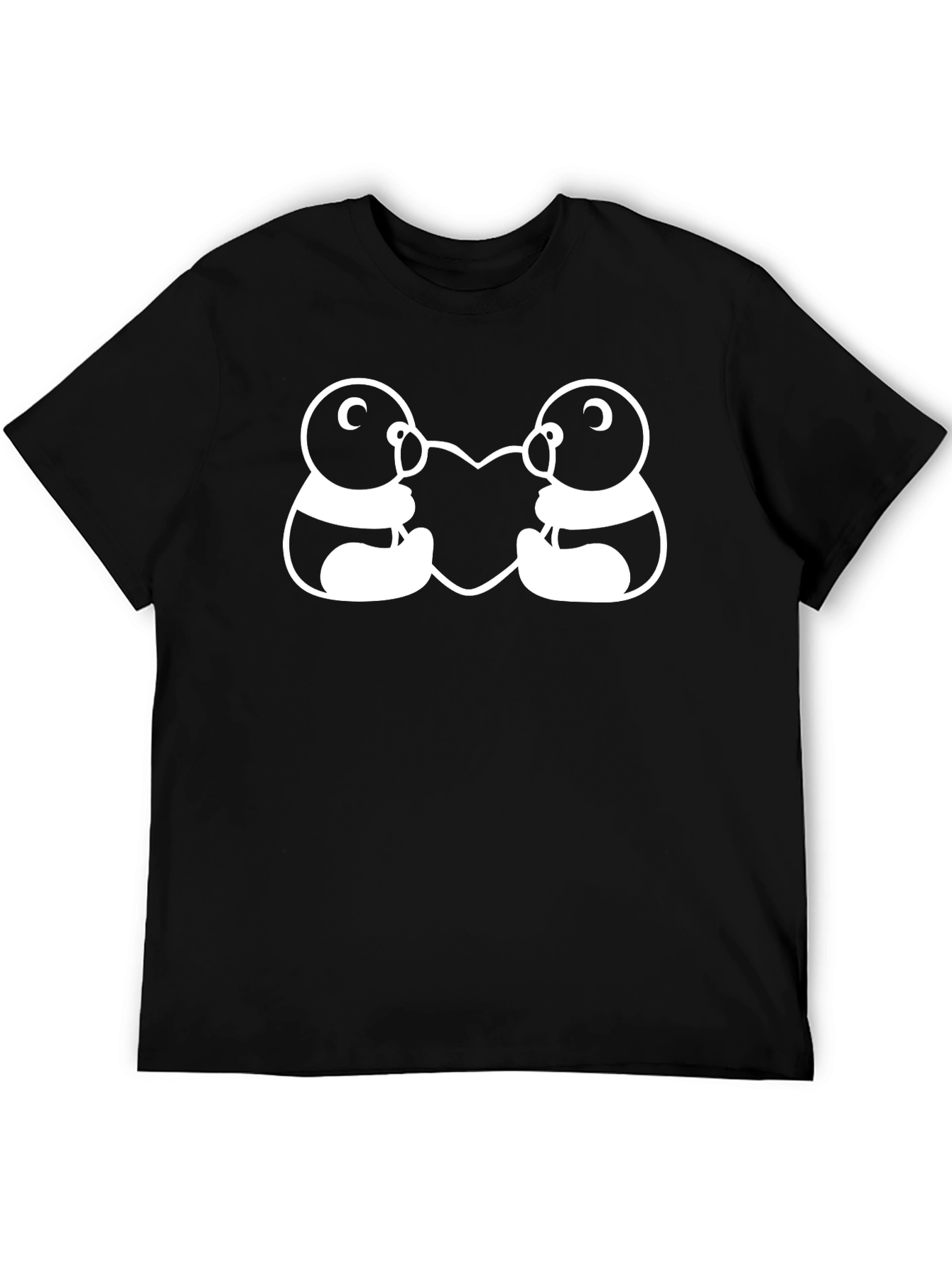 Panda Love Black T-Shirt
