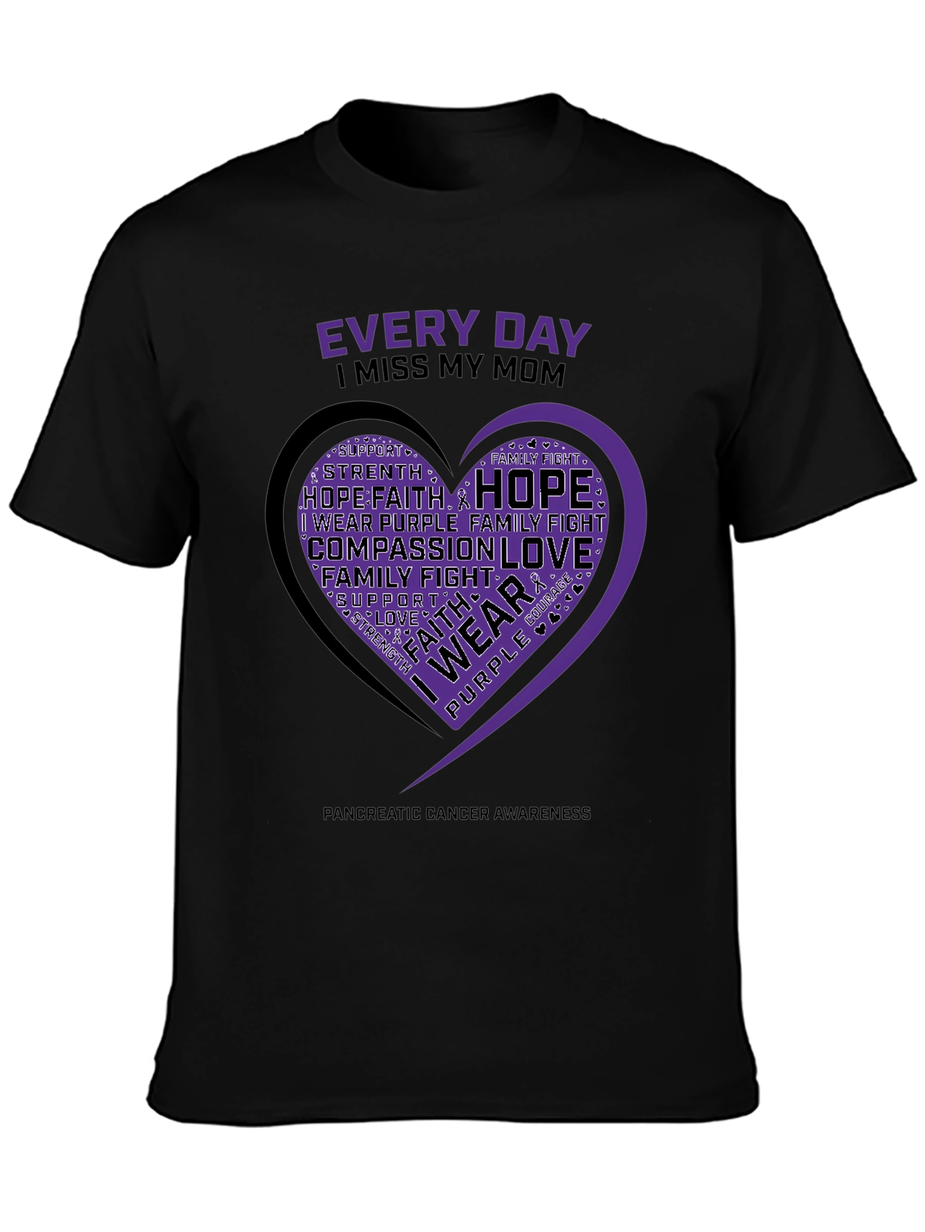 Every Day I Miss My Mom Pancreatic Cancer Awareness T-Shirt